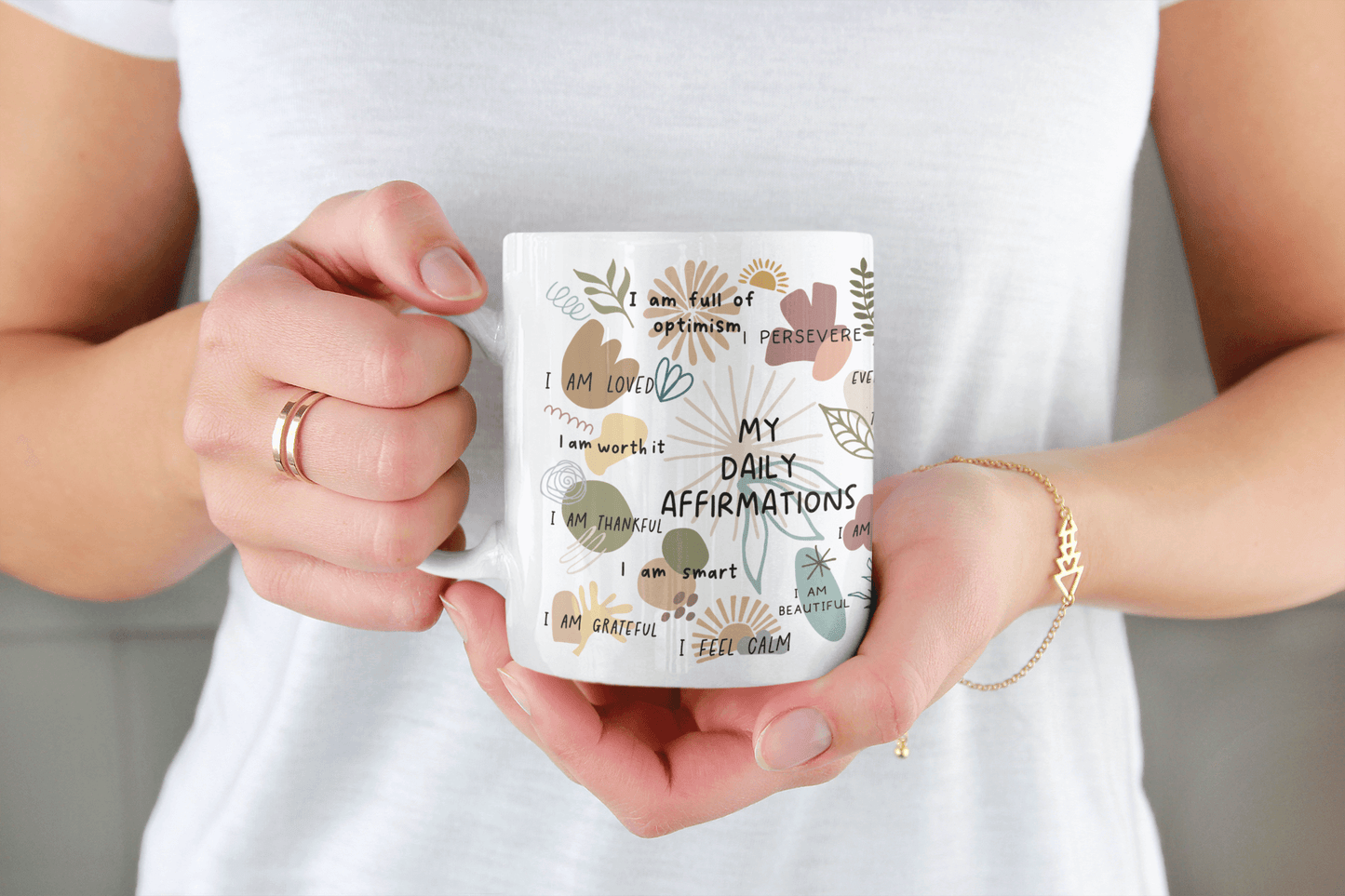 My Daily Affirmation Mug, Boho Design Mug, Motivational Quotes Mug, Positivity Mug, Best Friend Gift, Gifts for Her, Inspirational Gifts