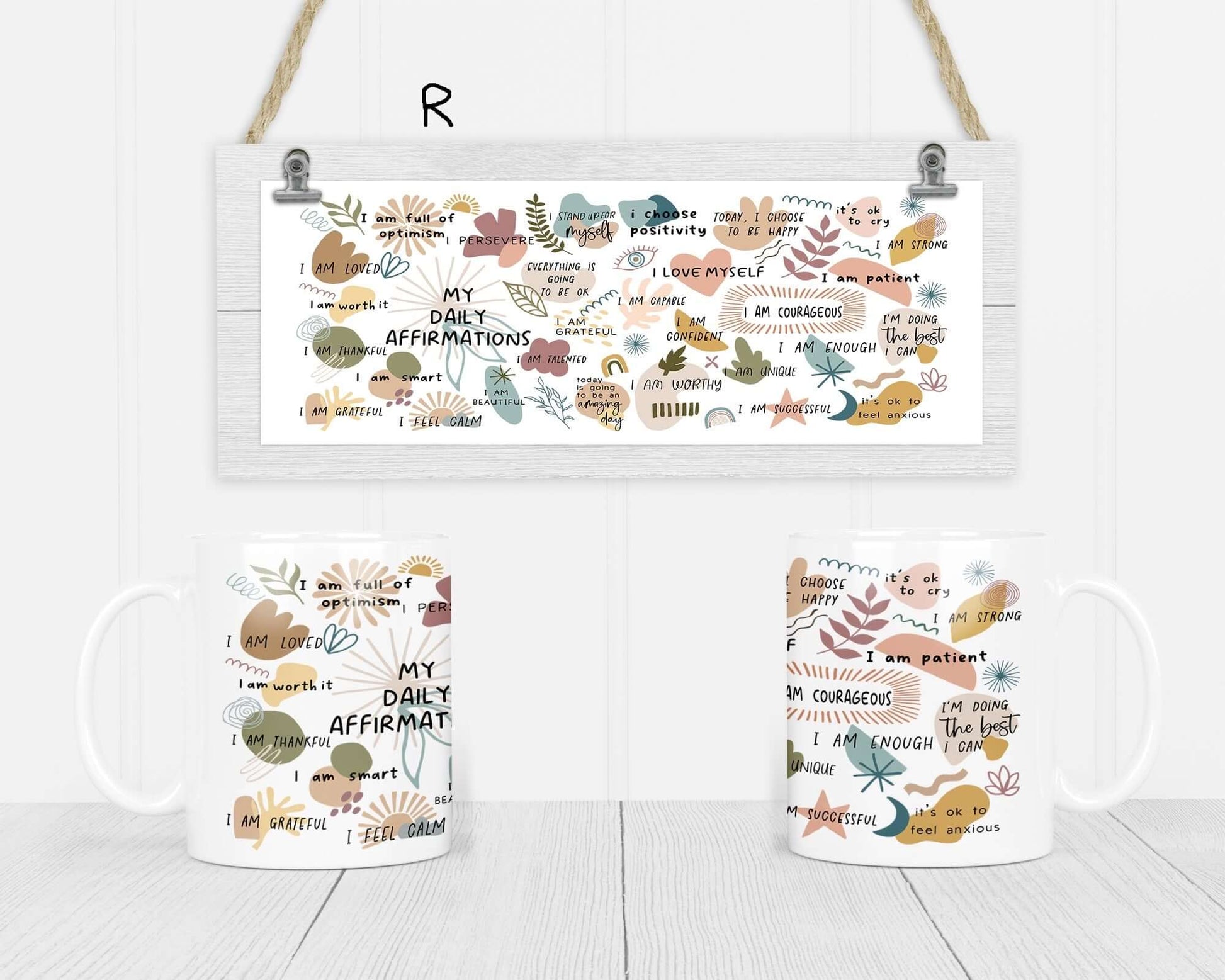 My Daily Affirmation Mug, Boho Design Mug, Motivational Quotes Mug, Positivity Mug, Best Friend Gift, Gifts for Her, Inspirational Gifts