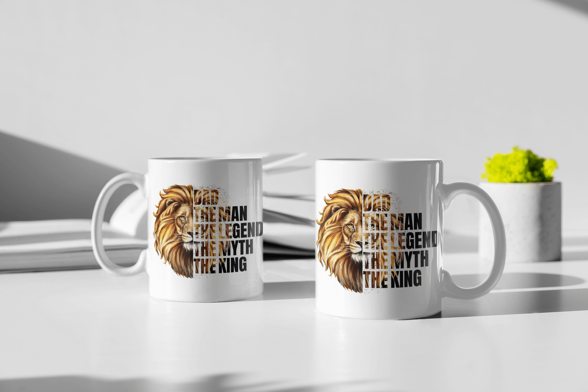 Father's Day Gift, Dad Mug, Gift For Dad, Lion Mug, The King, Dad Gift, Ceramic 11oz Mug, Gifts For Him, Birthday Gift