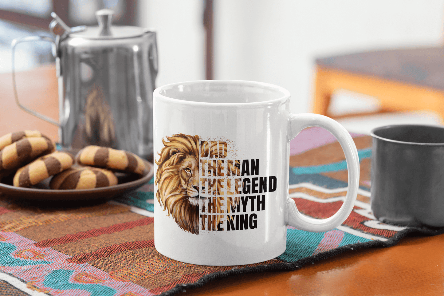 Father's Day Gift, Dad Mug, Gift For Dad, Lion Mug, The King, Dad Gift, Ceramic 11oz Mug, Gifts For Him, Birthday Gift