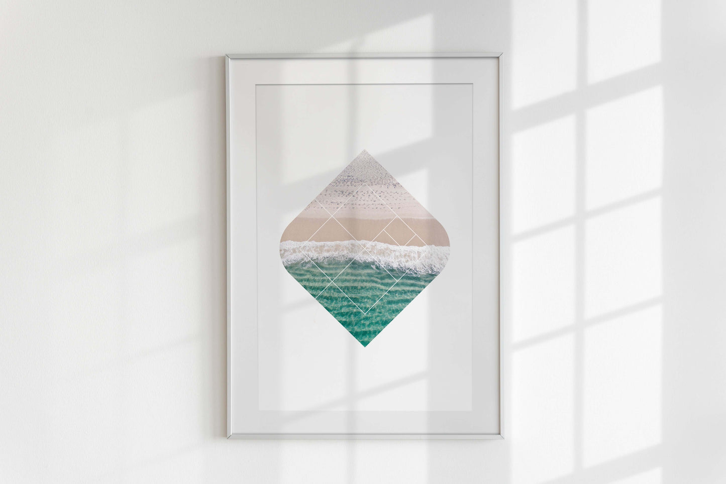 Geometric Beach Print, Living Room Wall Art, Beach Prints, Abstract Prints, Modern Art, Summer Decor, Bedroom Prints, Bathroom Prints