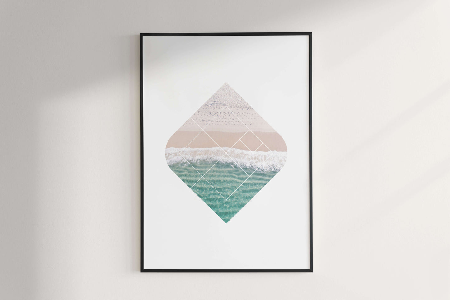Geometric Beach Print, Living Room Wall Art, Beach Prints, Abstract Prints, Modern Art, Summer Decor, Bedroom Prints, Bathroom Prints