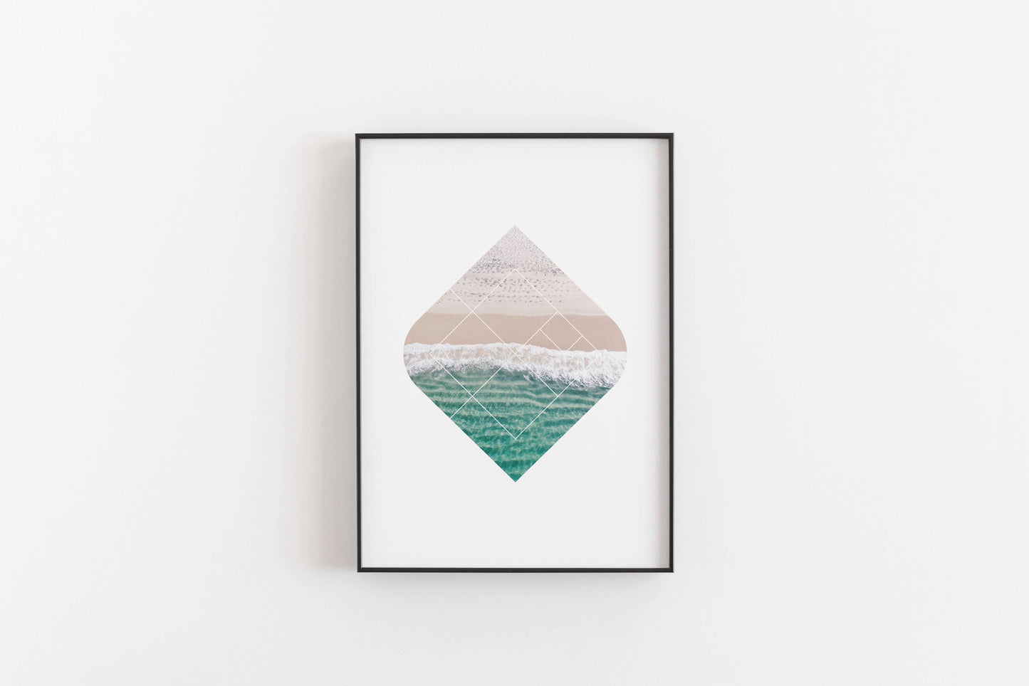 Geometric Beach Print, Living Room Wall Art, Beach Prints, Abstract Prints, Modern Art, Summer Decor, Bedroom Prints, Bathroom Prints