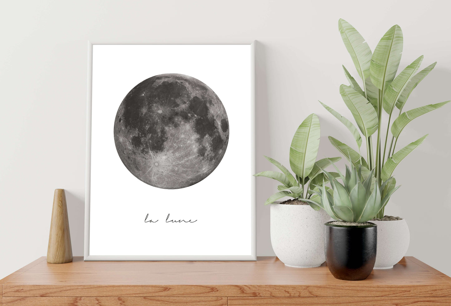 La Lune Print, Modern Moon Wall Art, Home Decor, Home Prints, La Lune Poster, Illustrated Moon Wall Art