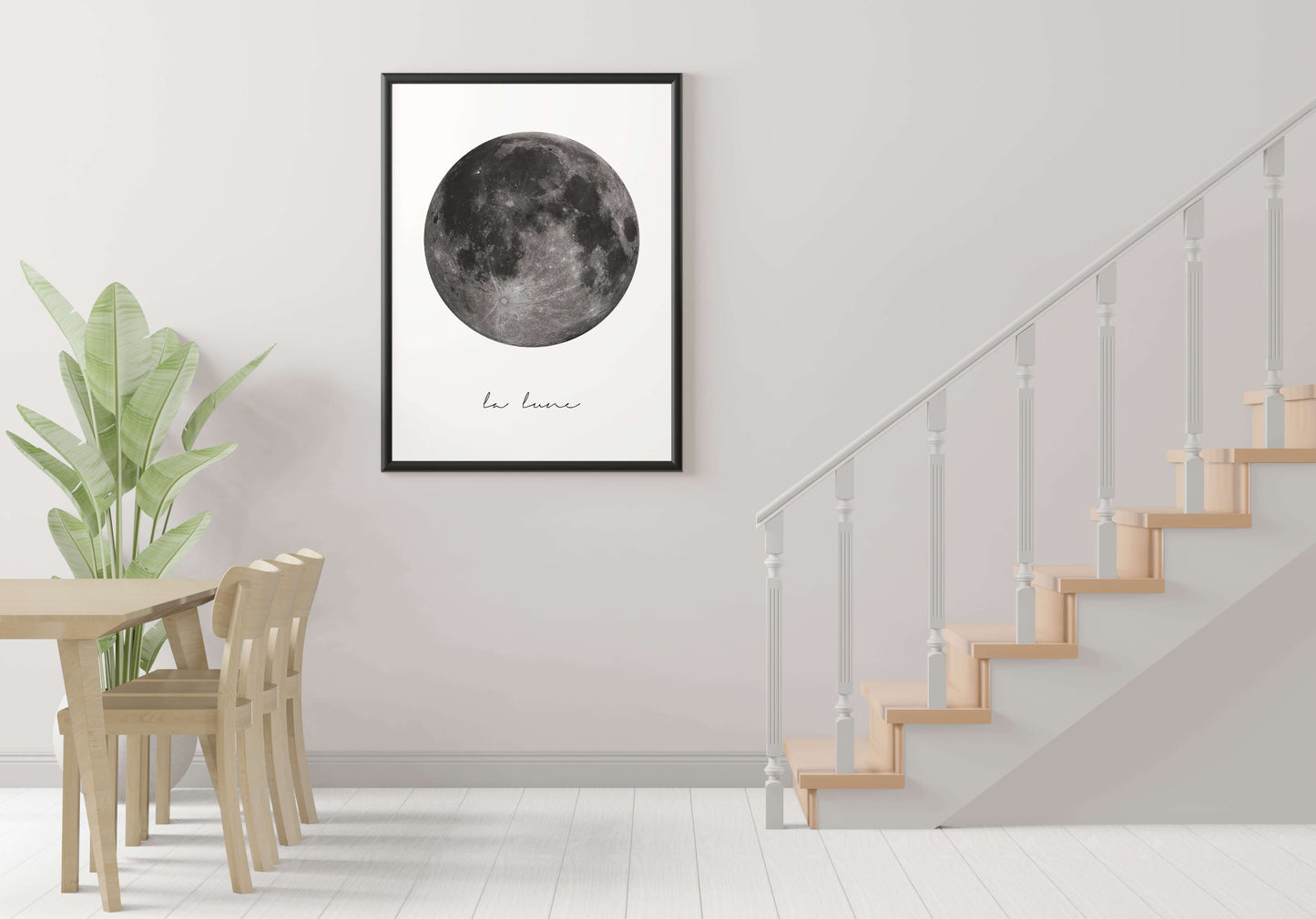 La Lune Print, Modern Moon Wall Art, Home Decor, Home Prints, La Lune Poster, Illustrated Moon Wall Art