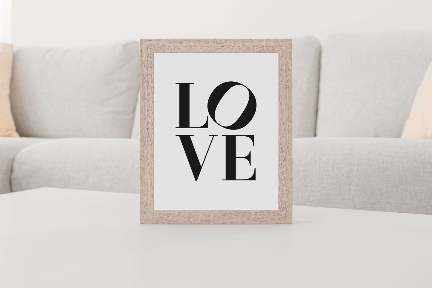Love Typography Print, Modern Typography Print, Bedroom Wall Art