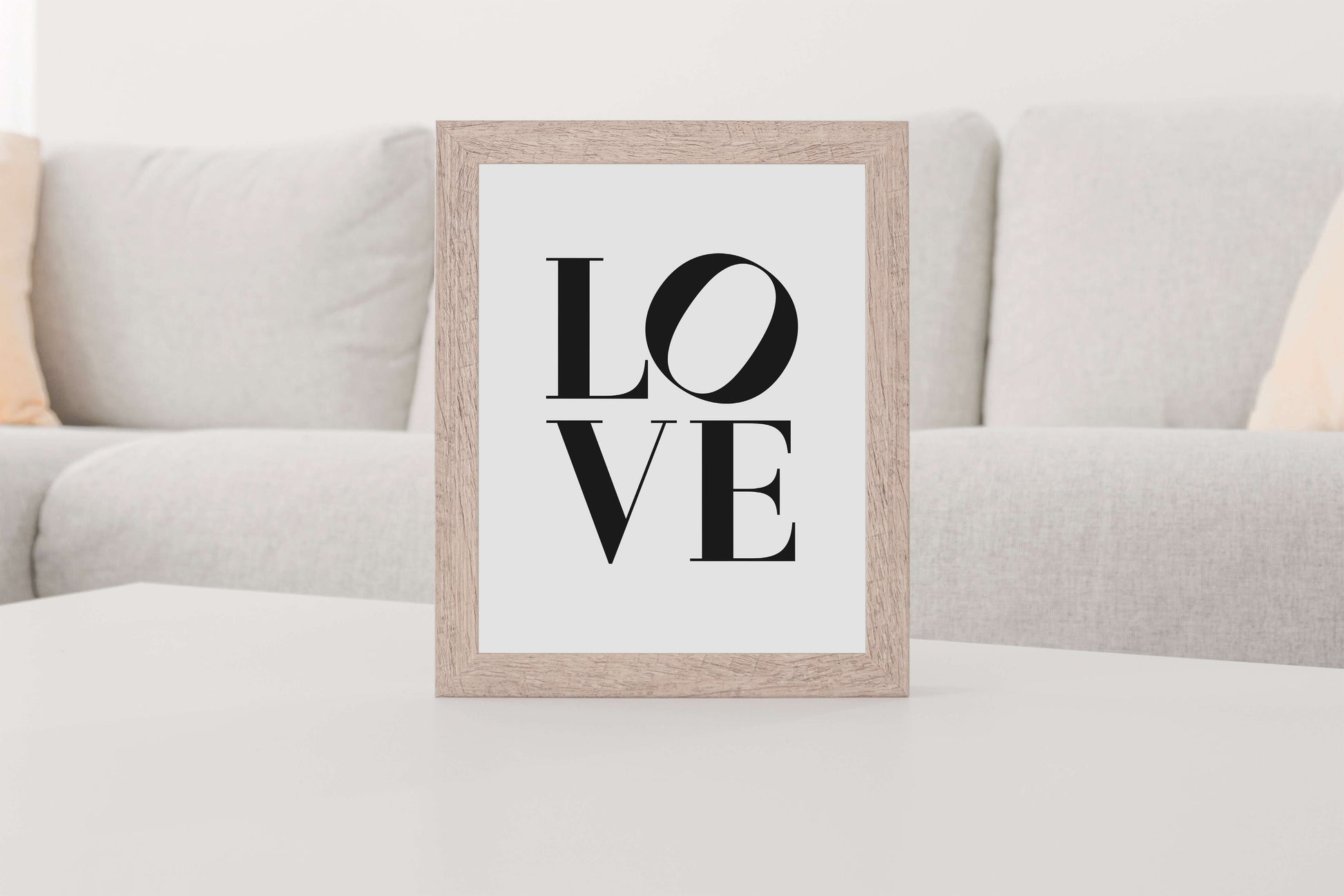 Love Typography Print, Modern Typography Print, Bedroom Wall Art