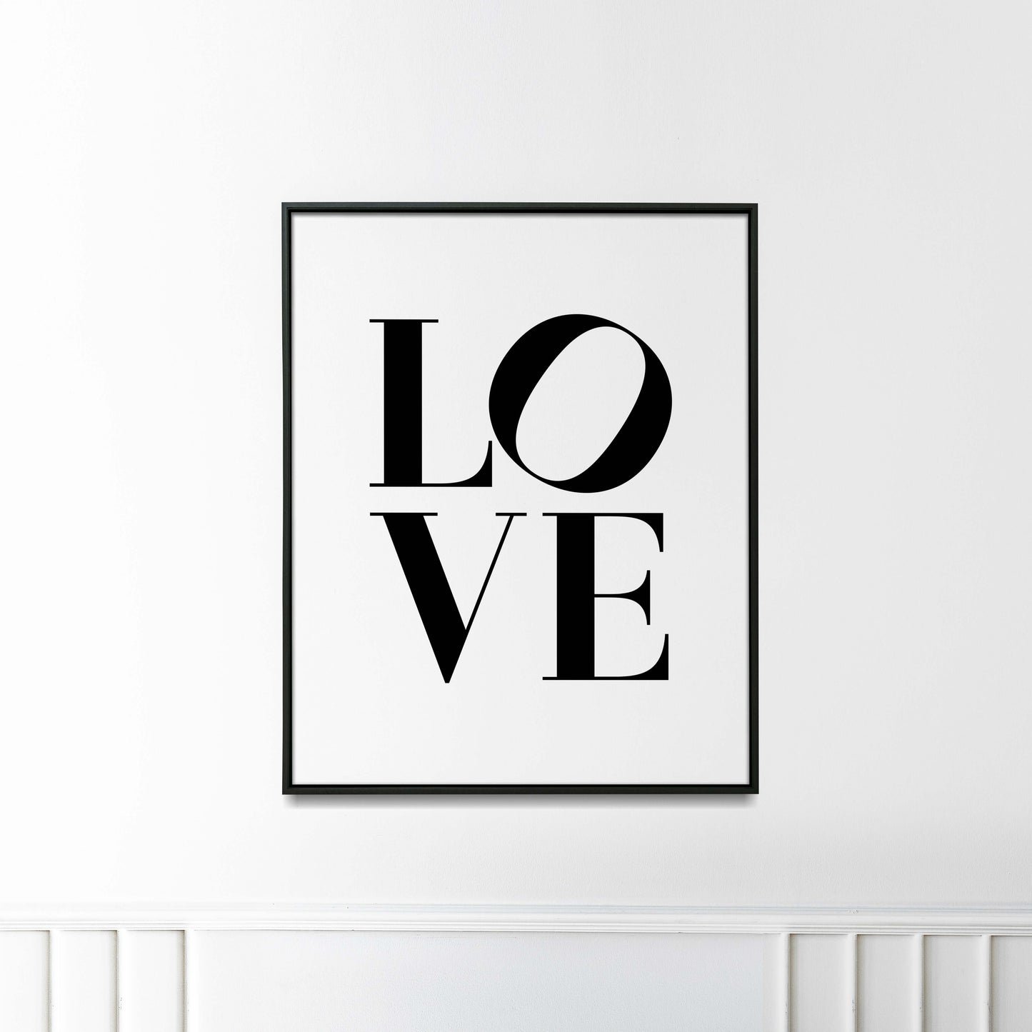 Love Typography Print, Modern Typography Print, Bedroom Wall Art