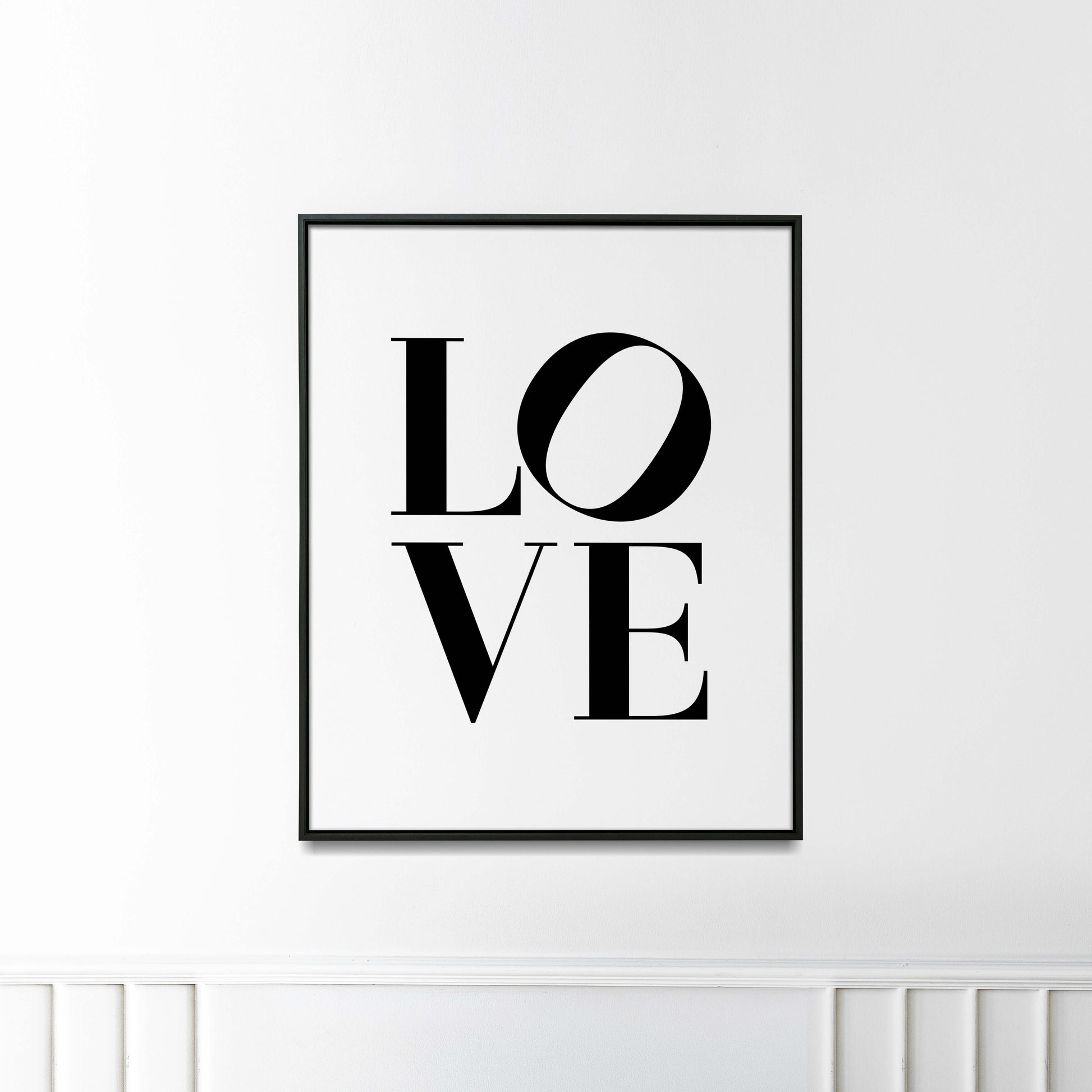 Love Typography Print, Modern Typography Print, Bedroom Wall Art