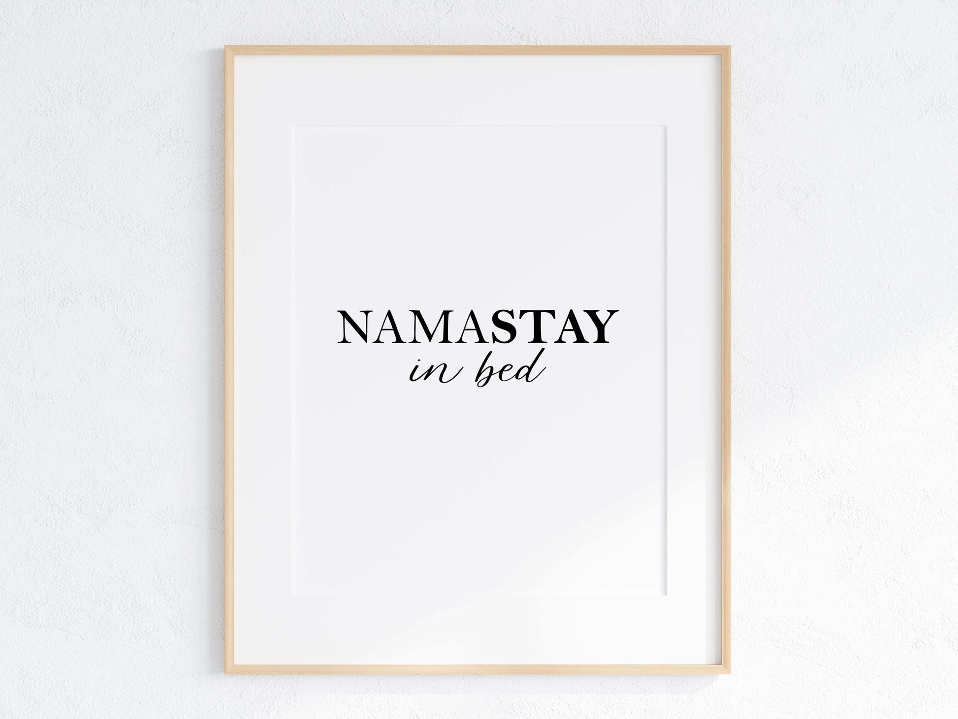 Namastay Print, Bedroom Prints, Wall Art, Home Decor, Bedroom Decor, Bedroom Art, Namastay In Bed, Home Prints, Wall Prints
