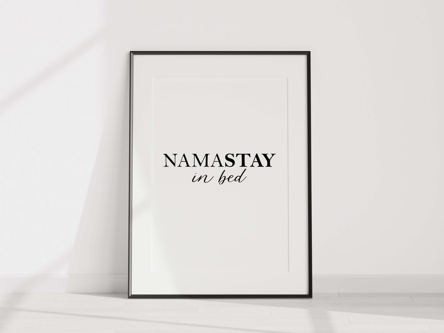 Namastay Print, Bedroom Prints, Wall Art, Home Decor, Bedroom Decor, Bedroom Art, Namastay In Bed, Home Prints, Wall Prints