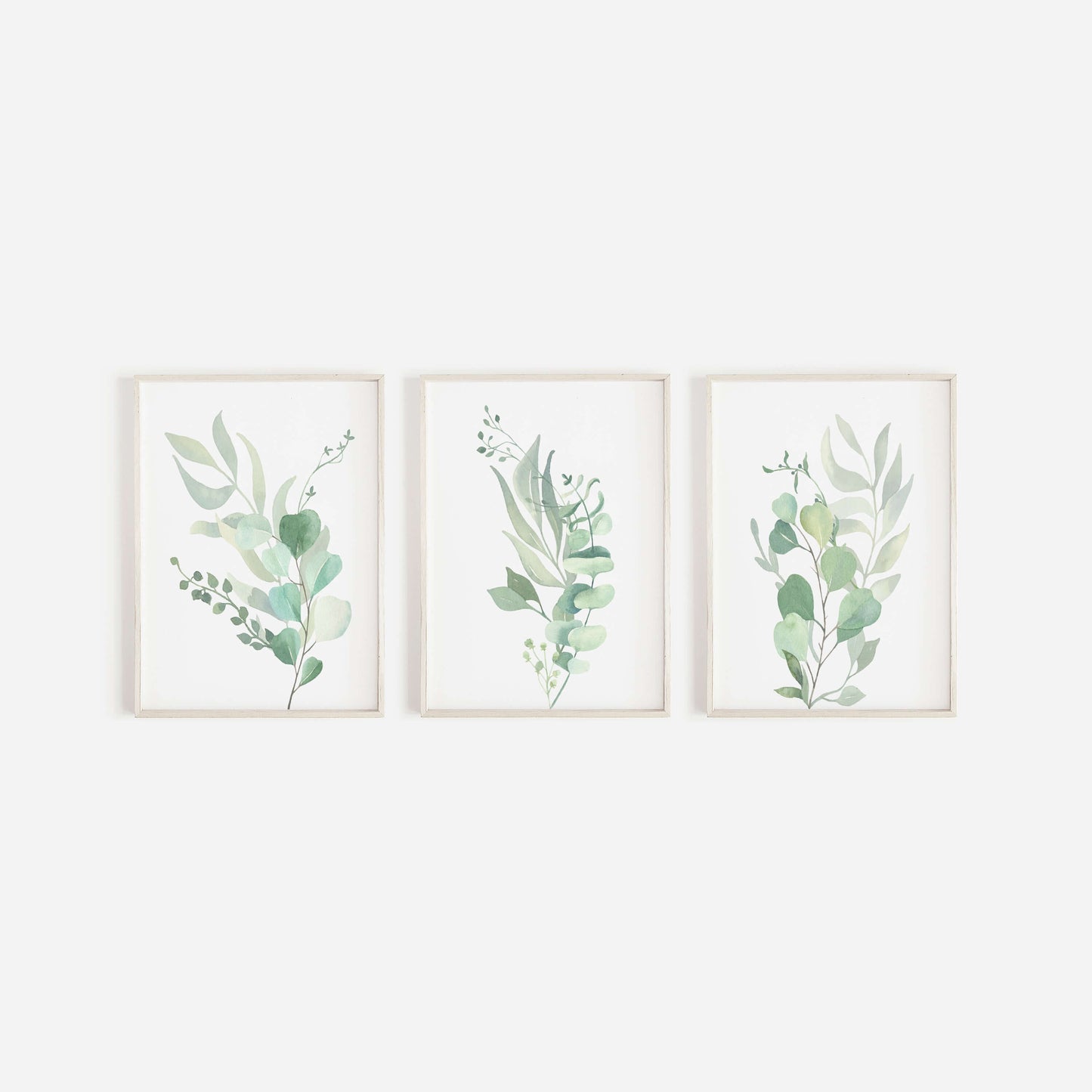 Eucalyptus Watercolour Prints, Botanical Prints, Botanical Art, Set Of 3, Leaf Prints, Home Decor, Bathroom Decor, House Plant Prints