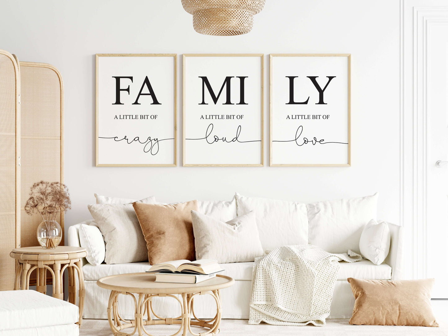 Set Of 3 Family Prints, Family Wall Art, Family Quotes, Definition Prints, Living Room Prints, Bedroom Prints
