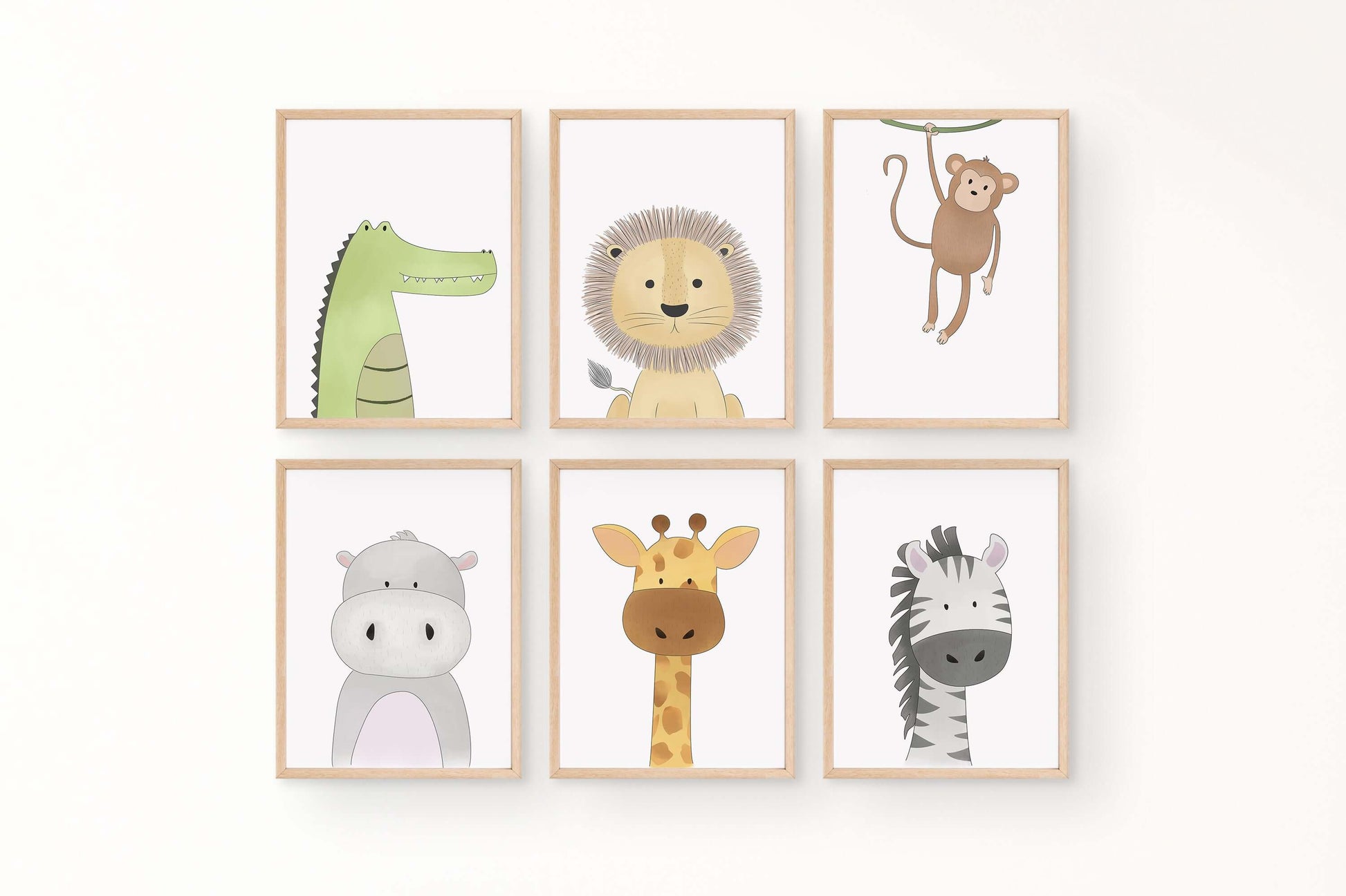 Safari Animal Prints, Nursery Wall Art, Nursery Decor, Watercolour Prints, Safari Wall Art, Safari Prints, Children's Wall Art, Nursery Prints
