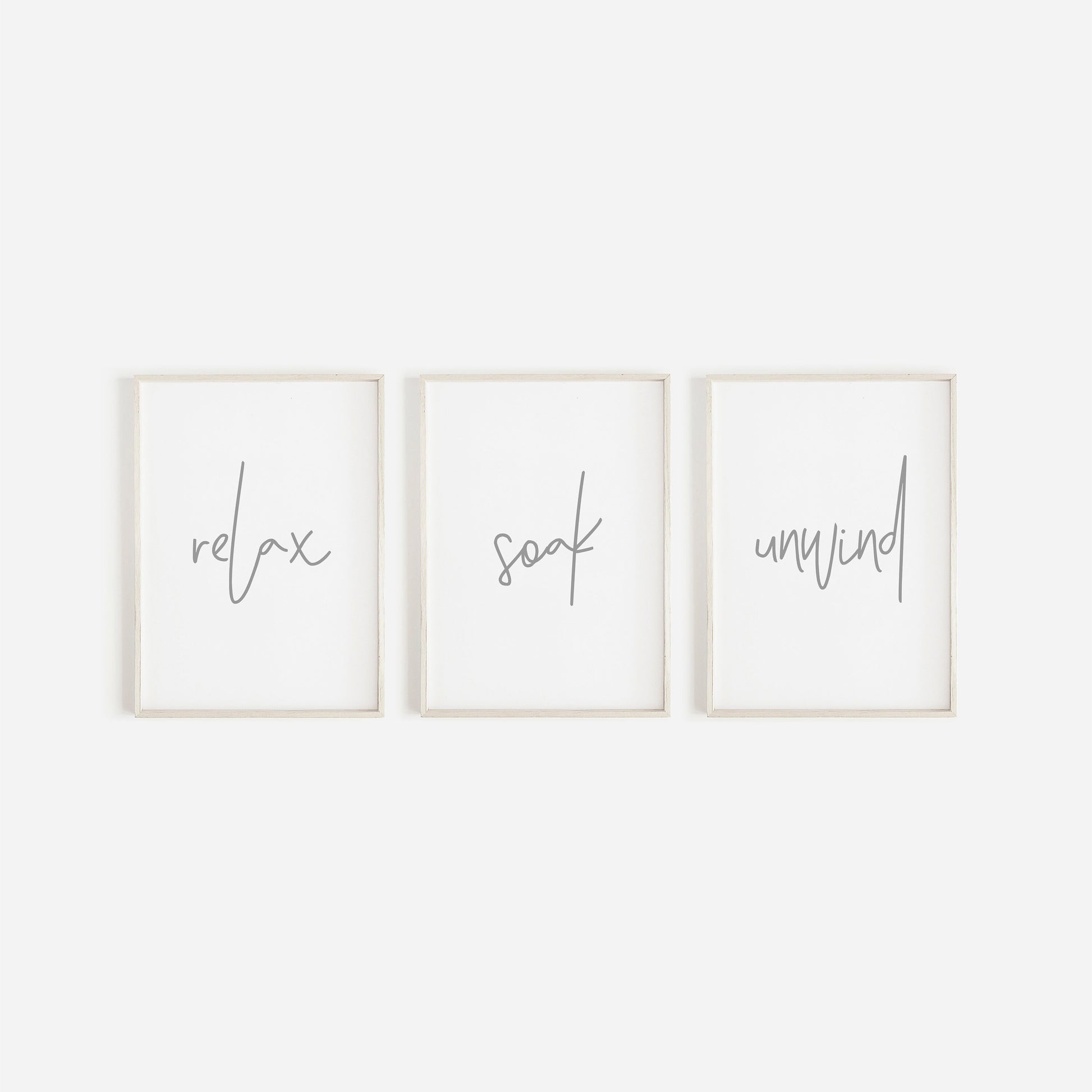 Bathroom Prints, Relax Soak Unwind, Set Of 3, Bathroom Wall Art, Bathroom Decor, Bathroom Art, Home Decor, Relax and Unwind Prints, Bathroom