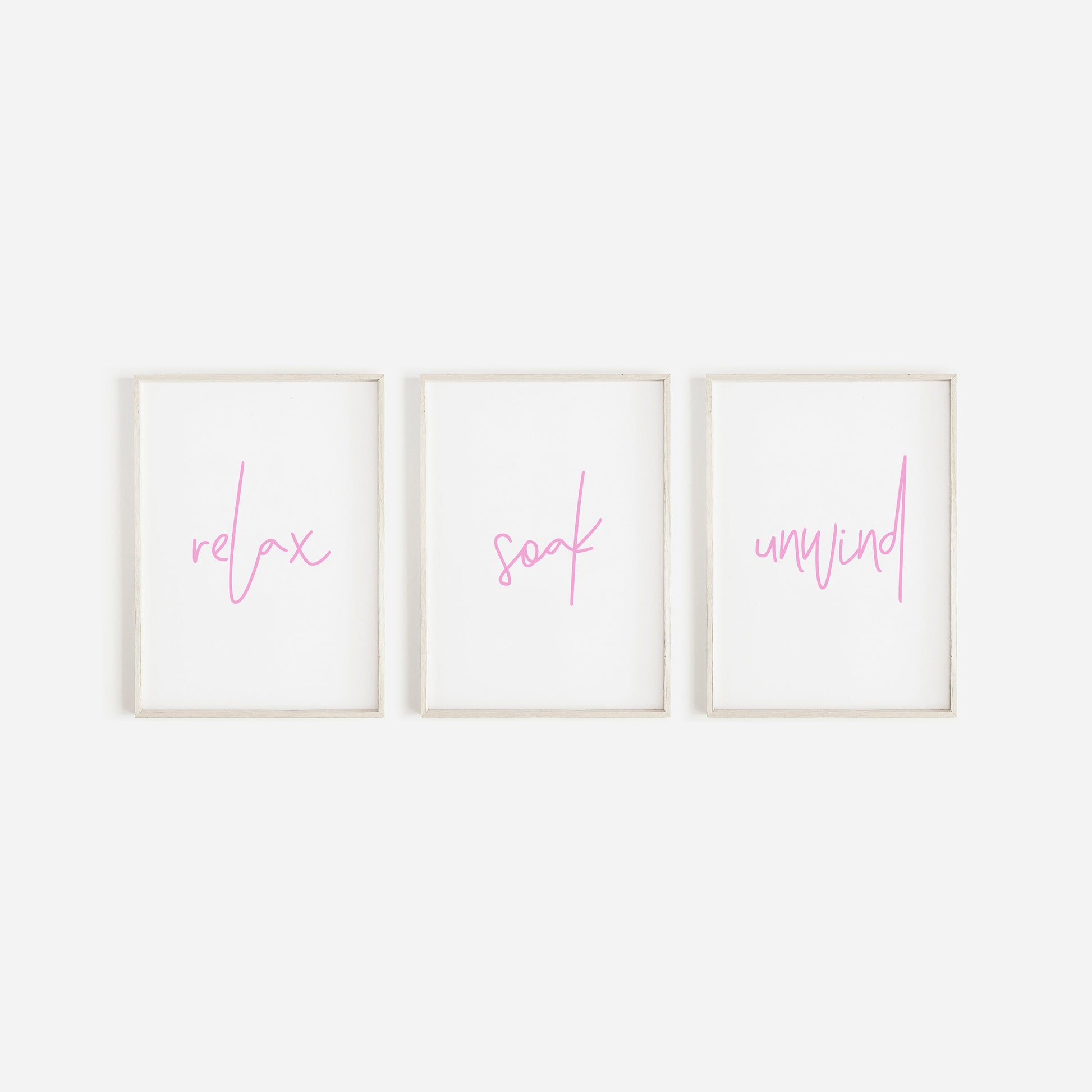 Bathroom Prints, Relax Soak Unwind, Set Of 3, Bathroom Wall Art, Bathroom Decor, Bathroom Art, Home Decor, Relax and Unwind Prints, Bathroom