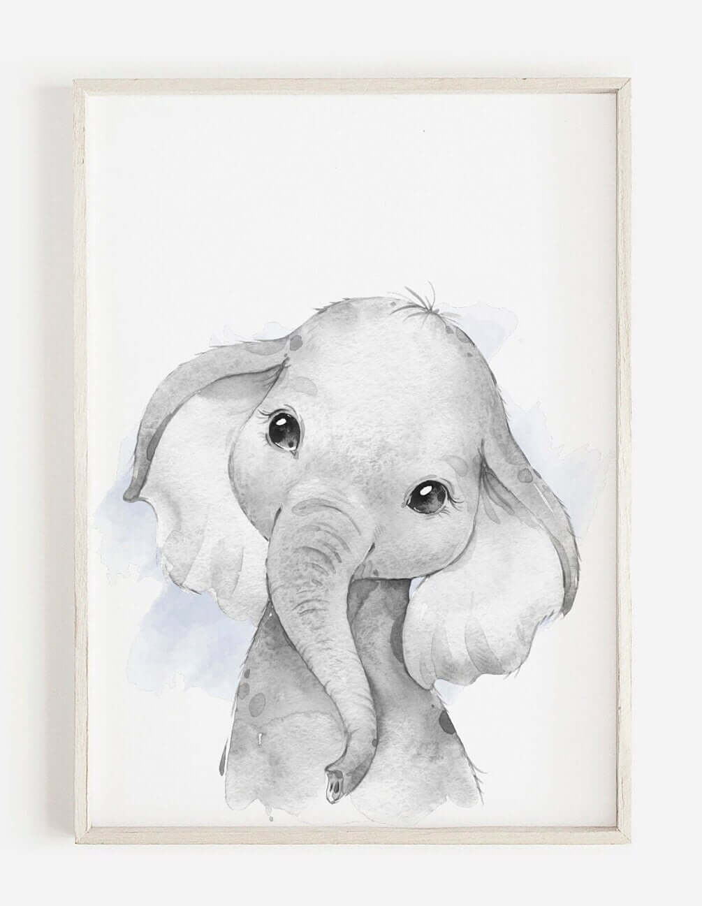 Safari Animal Prints Boys Nursery Set,Black & White With Blue Watercolour Splash,Safari Nursery Decor,Animal Nursery Prints,Nursery Wall Art