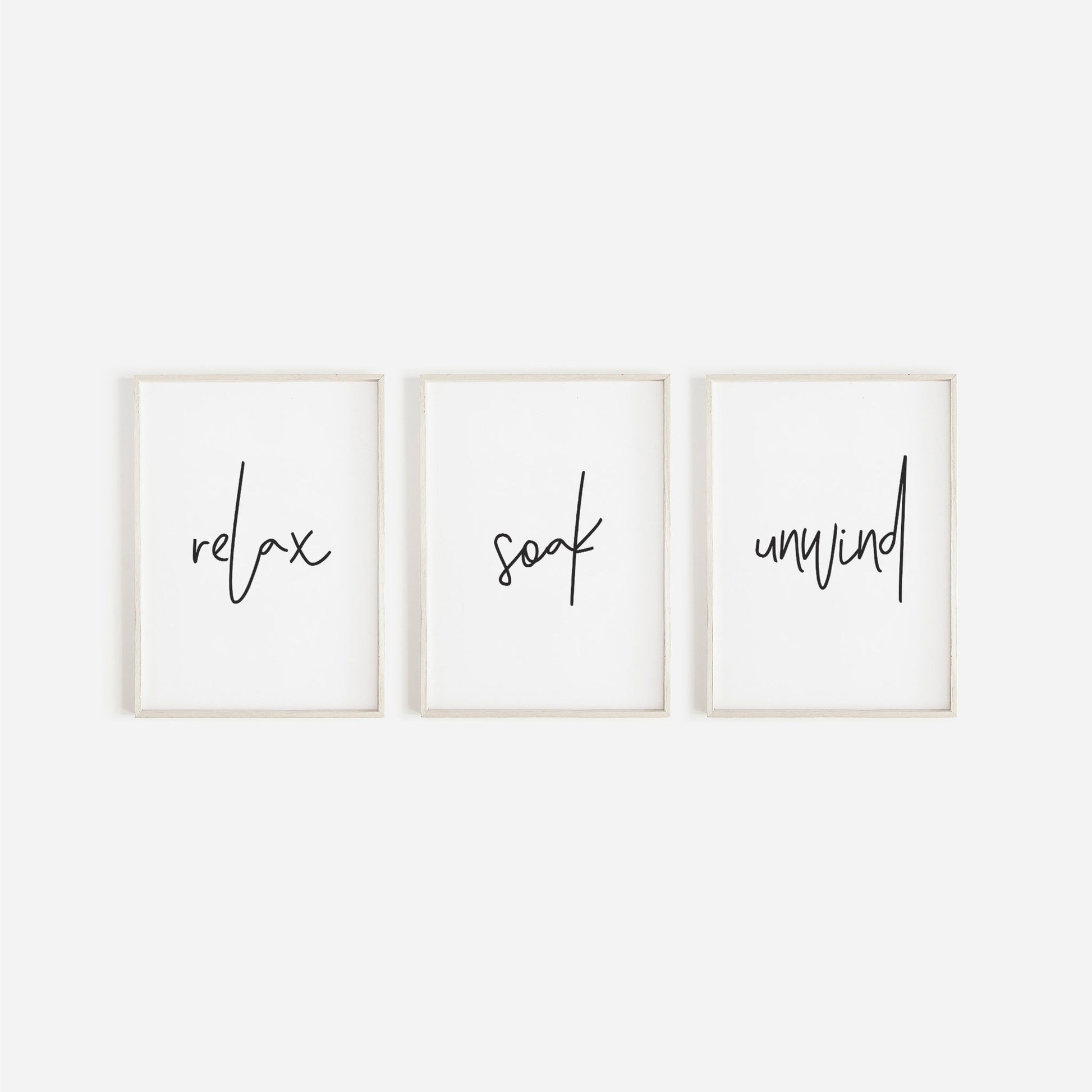 Bathroom Prints, Relax Soak Unwind, Set Of 3, Bathroom Wall Art, Bathroom Decor, Bathroom Art, Home Decor, Relax and Unwind Prints, Bathroom