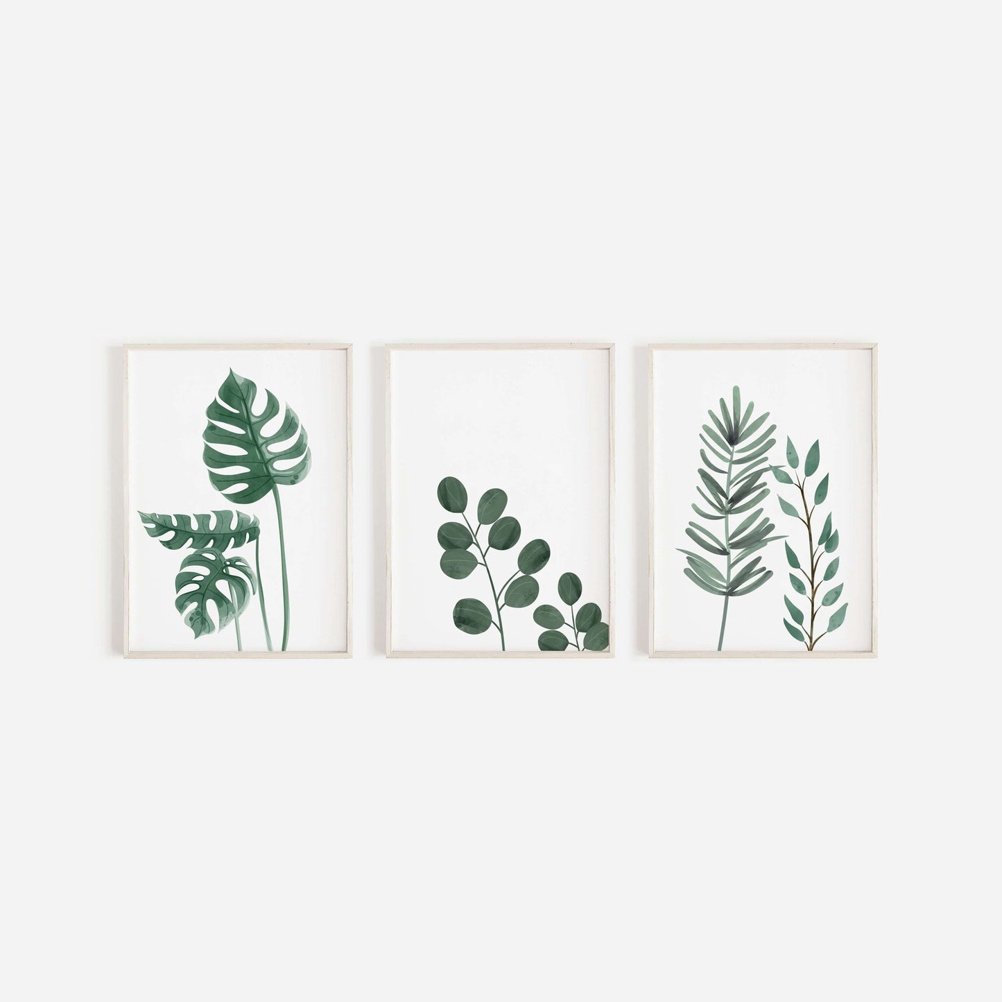 Botanical Prints, Set of 3 Prints, Home Decor, Plants Wall Art, Botanical Wall Art, Living Room Pictures, Flower Art, Plant Pictures