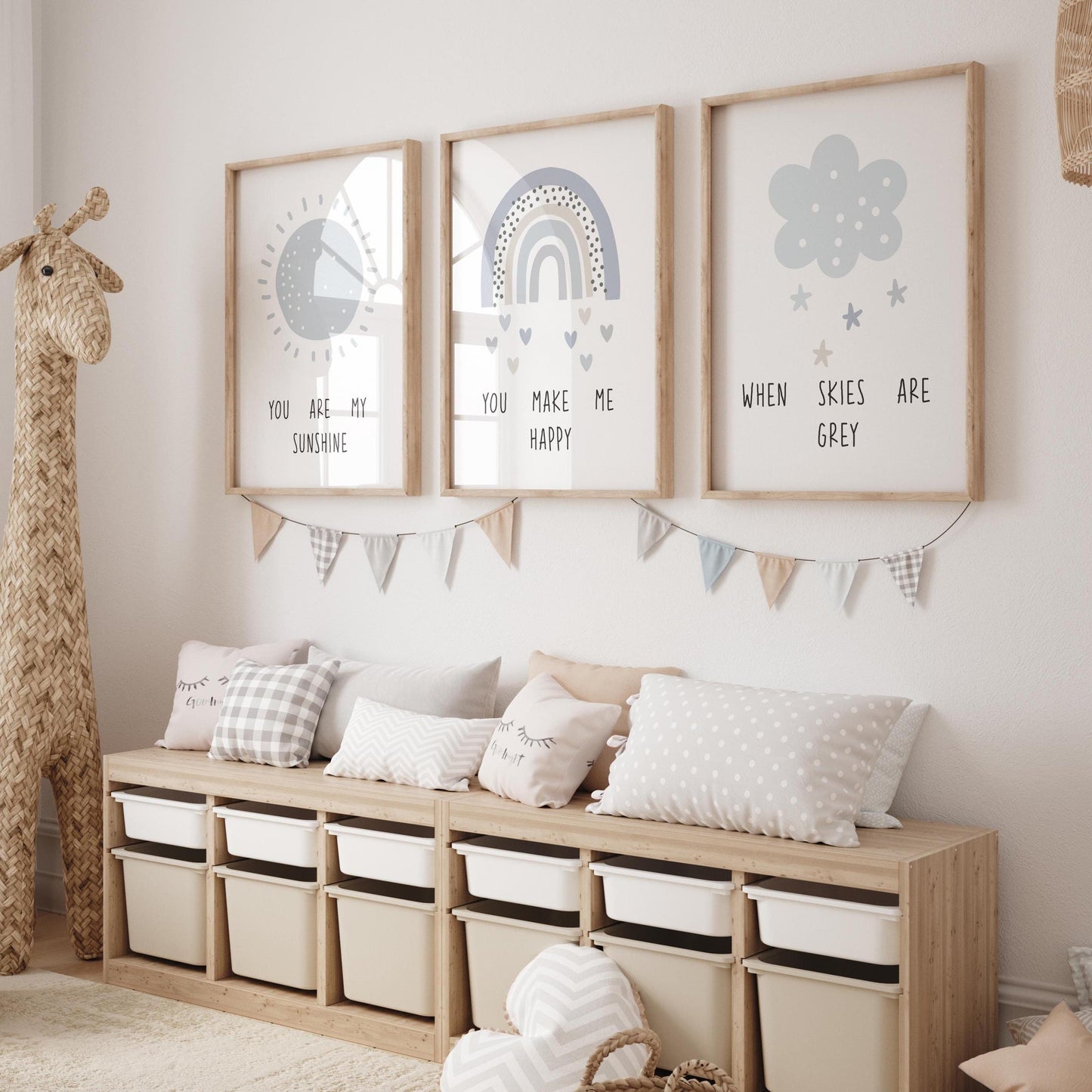 Set of 3, Boys Nursery Decor, Rainbow Nursery Prints, Nursery Print, Sunshine Print, Nursery Prints, Boho Nursery Prints, Boys Prints