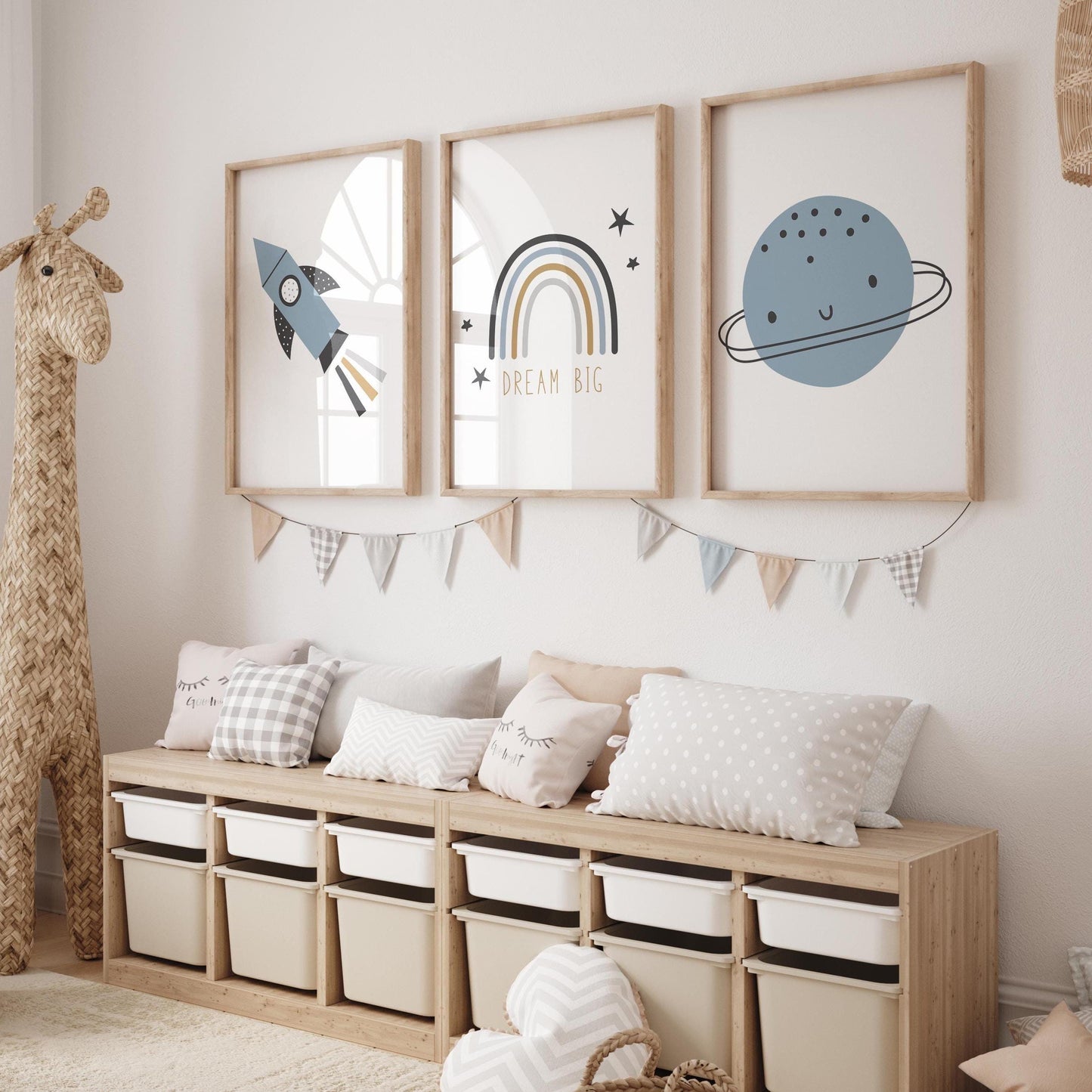 Set Of Space Prints, Boys Bedroom Prints, Kids Space Prints, Set Of 3, Dream Big, Space Prints, Home Decor, Kids Wall Decor, Nursery Prints