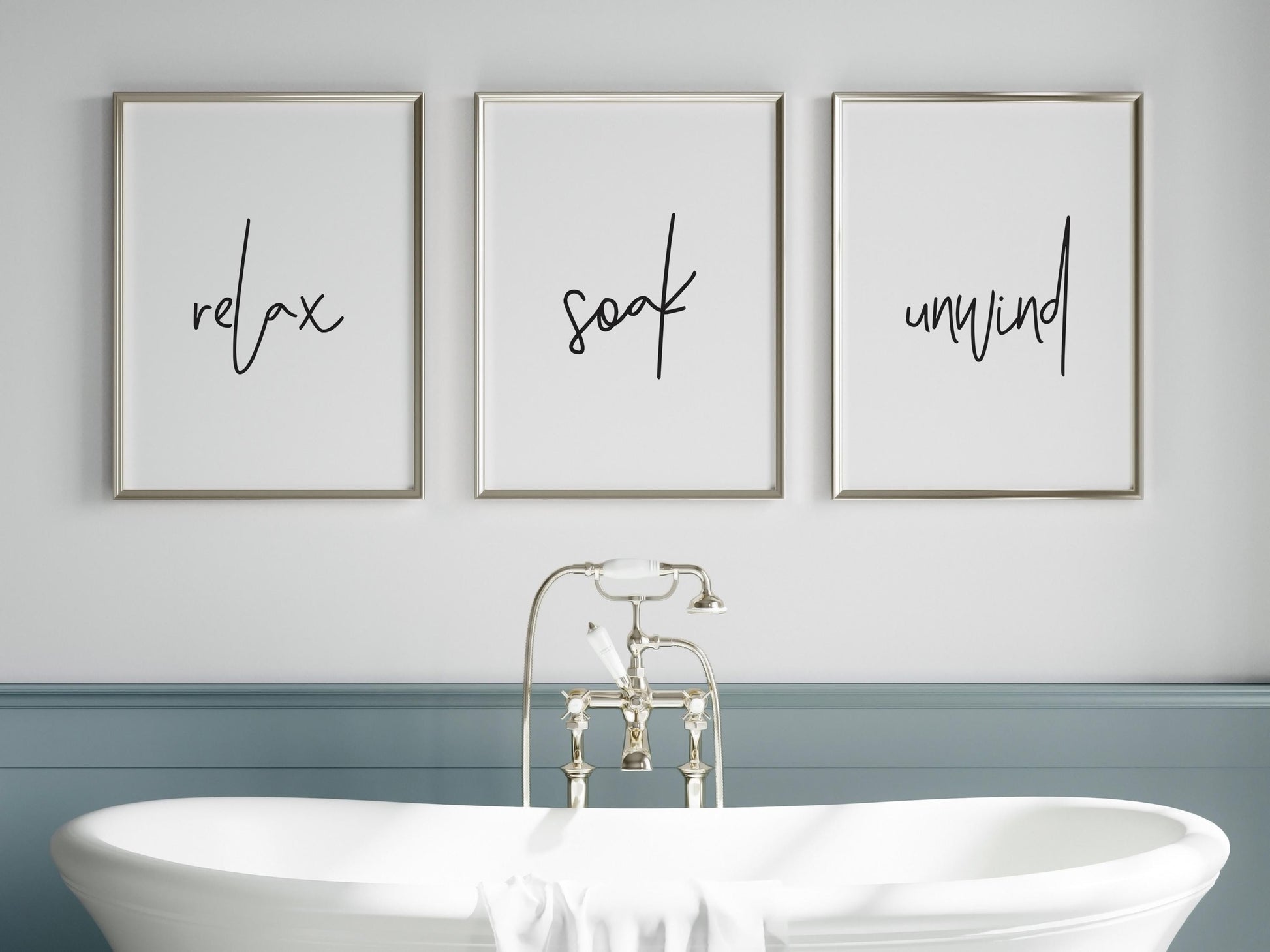 Bathroom Prints, Relax Soak Unwind, Set Of 3, Bathroom Wall Art, Bathroom Decor, Bathroom Art, Home Decor, Relax and Unwind Prints, Bathroom