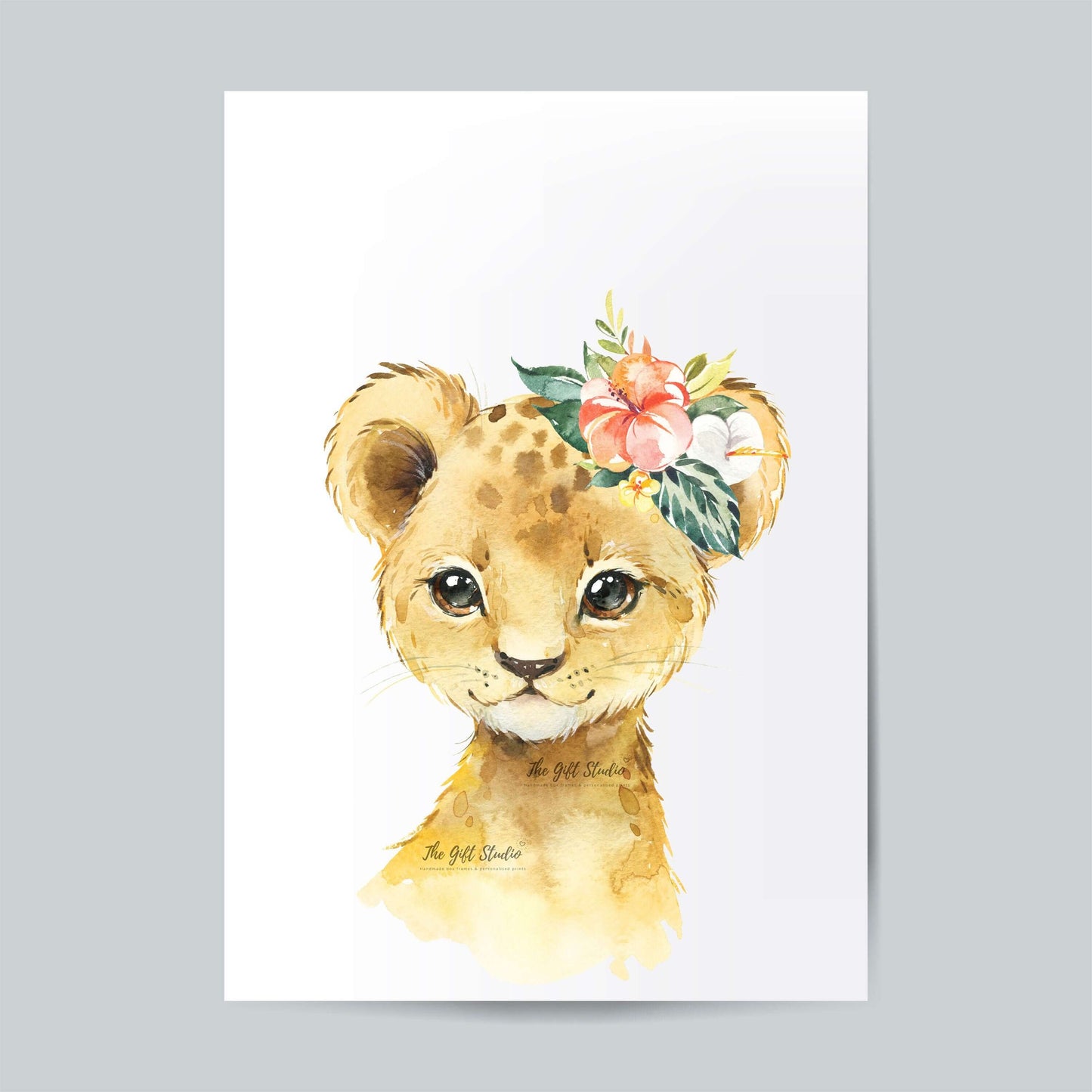 Safari Animals Baby Girls Nursery Set, Safari Nursery Decor, Animal Nursery Prints, Nursery wall art, Set of Nursery Prints, Pink Flowers