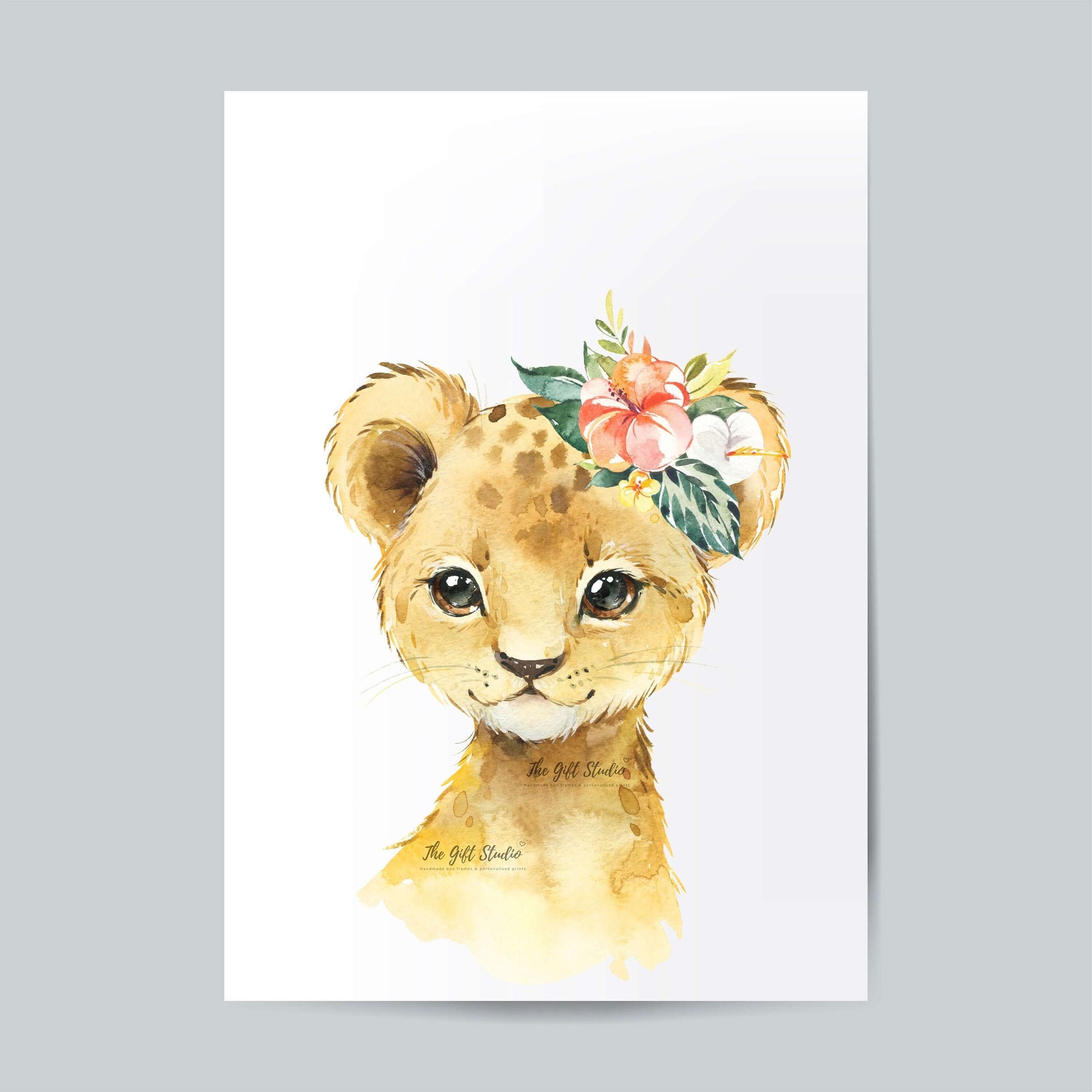 Safari Animals Baby Girls Nursery Set, Safari Nursery Decor, Animal Nursery Prints, Nursery wall art, Set of Nursery Prints, Pink Flowers