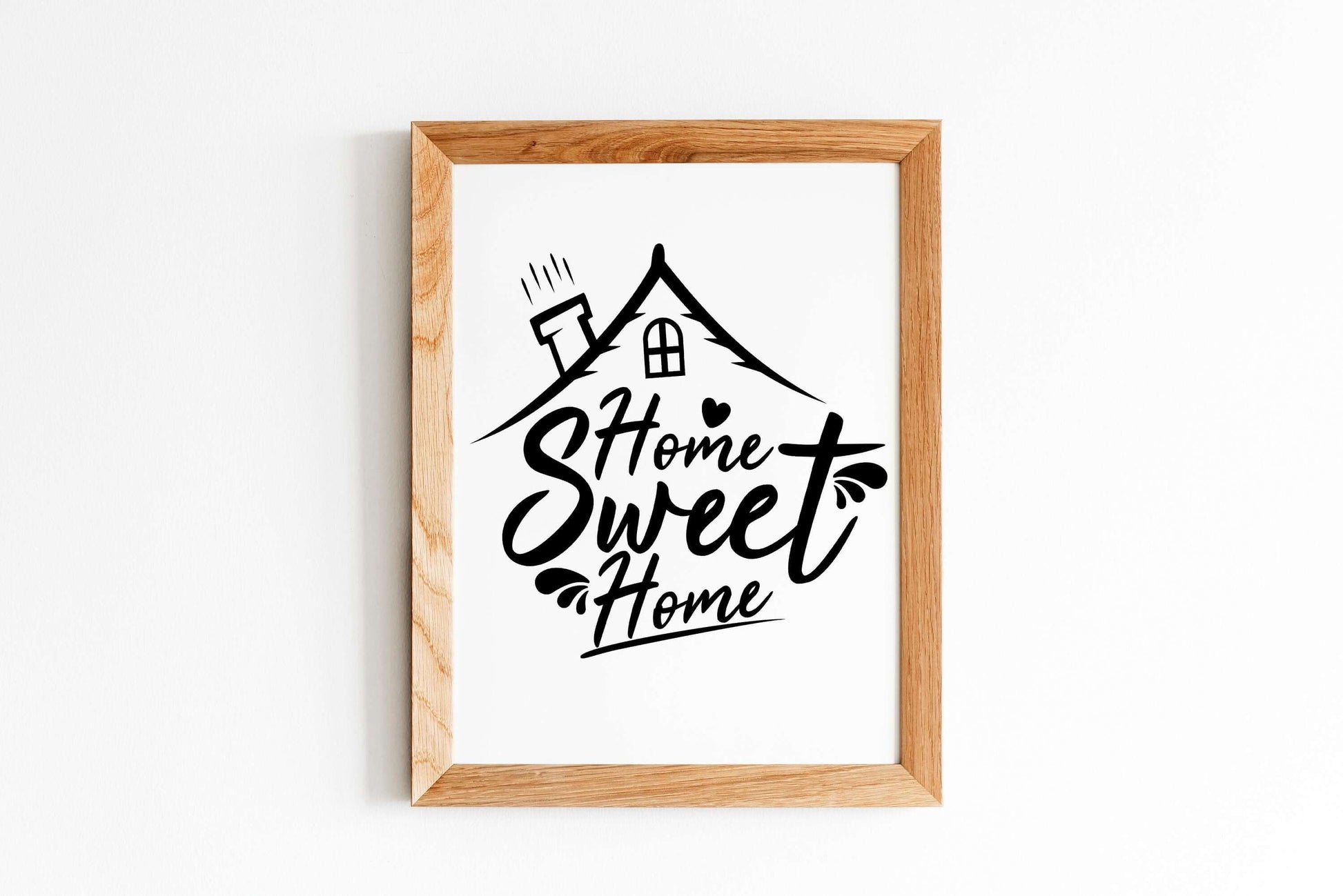 Home Sweet Home Print, Home Decor Prints, Quote Prints, Wall Art, Black & White, New Home Gift, Monochrome, Wall Print, Gift Idea