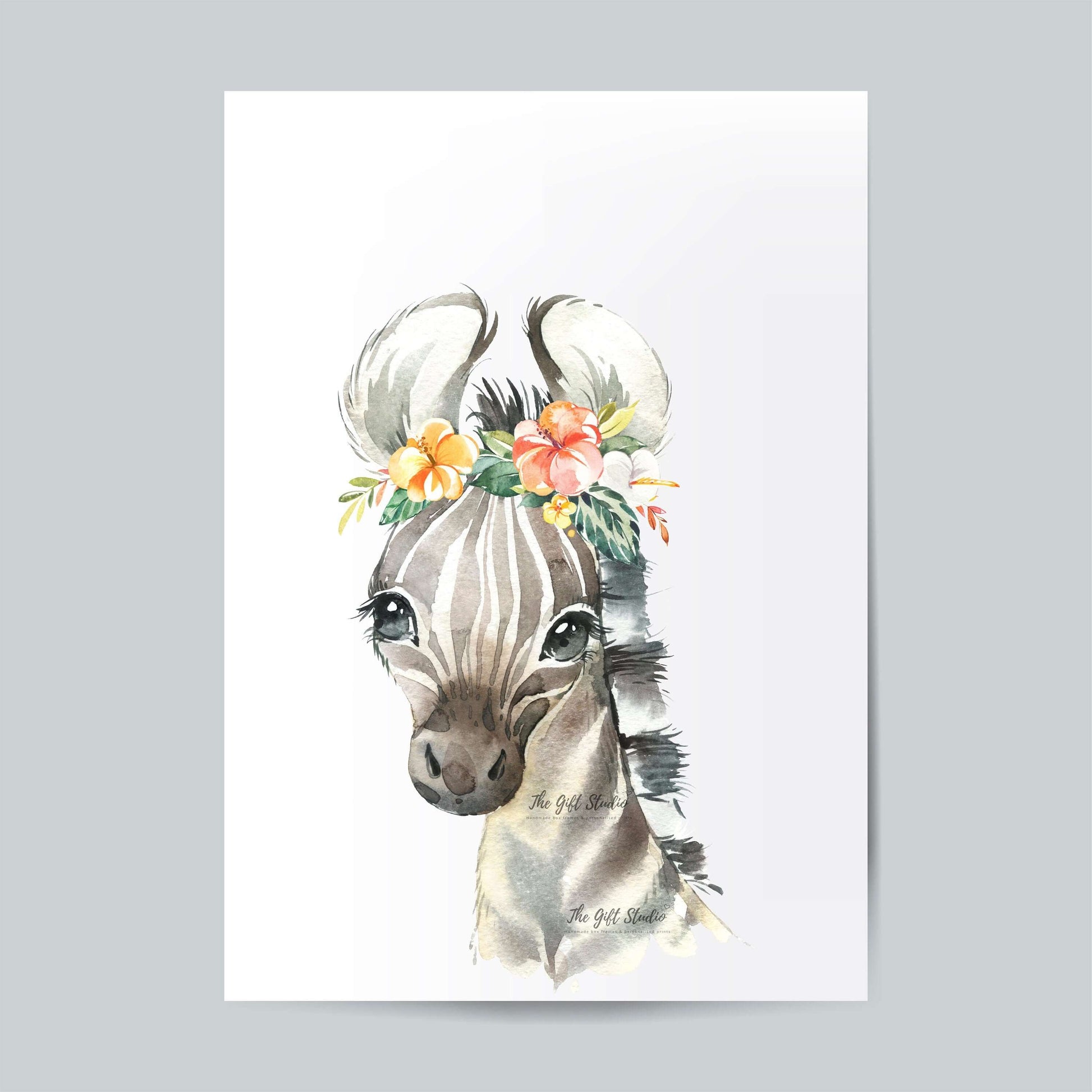Safari Animals Baby Girls Nursery Set, Safari Nursery Decor, Animal Nursery Prints, Nursery wall art, Set of Nursery Prints, Pink Flowers