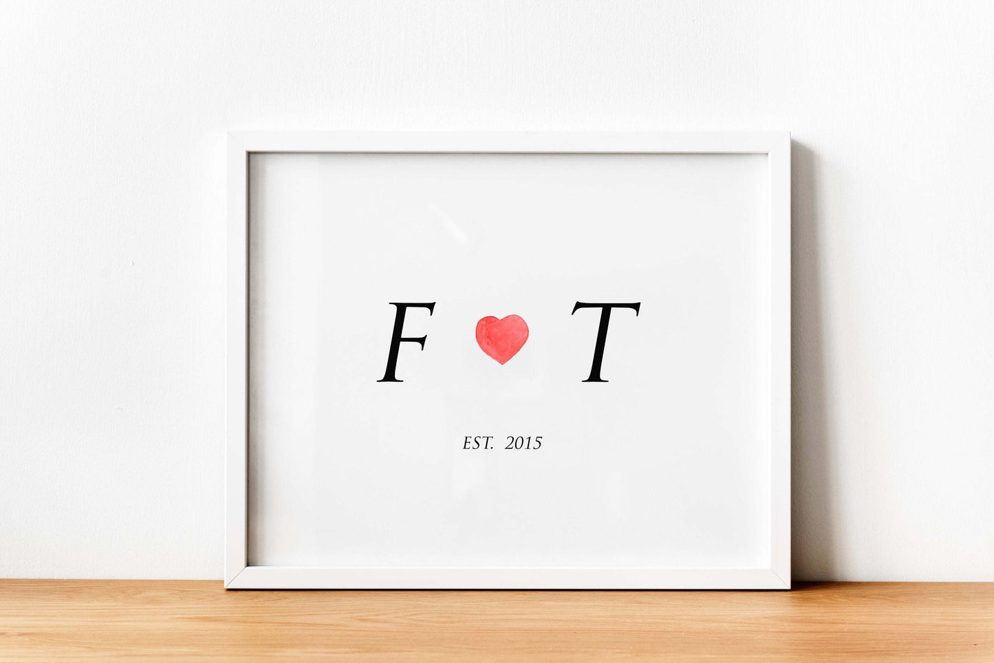 Modern Anniversary Print, Gift For Boyfriend, Him, Girlfriend, Fiance, Partner, Her, Husband and Wife, Personalised Print,
