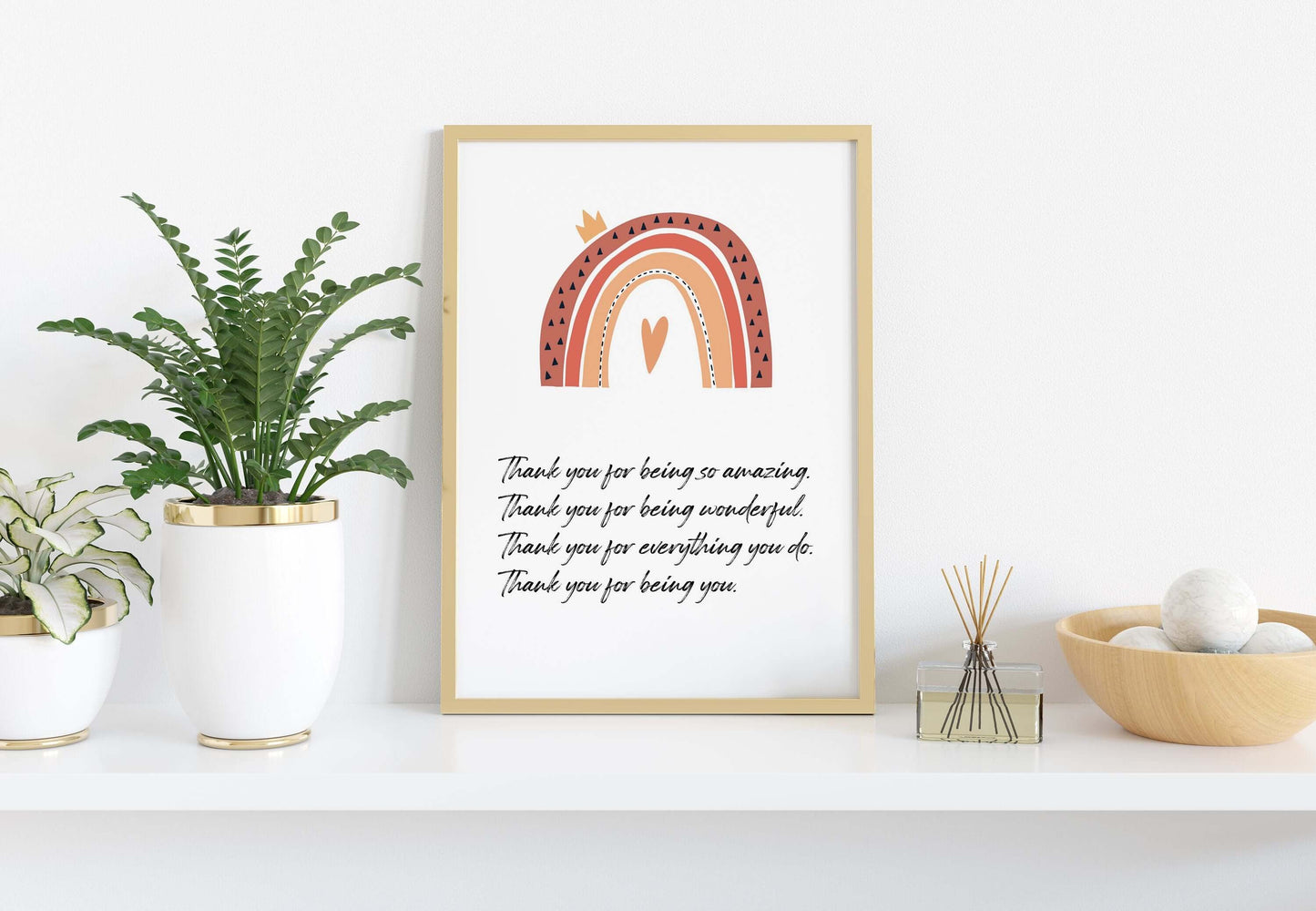 Rainbow Art Print, Home Print, Gift, Quote Print, Scandi style, Room decor