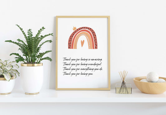 Rainbow Art Print, Home Print, Gift, Quote Print, Scandi style, Room decor