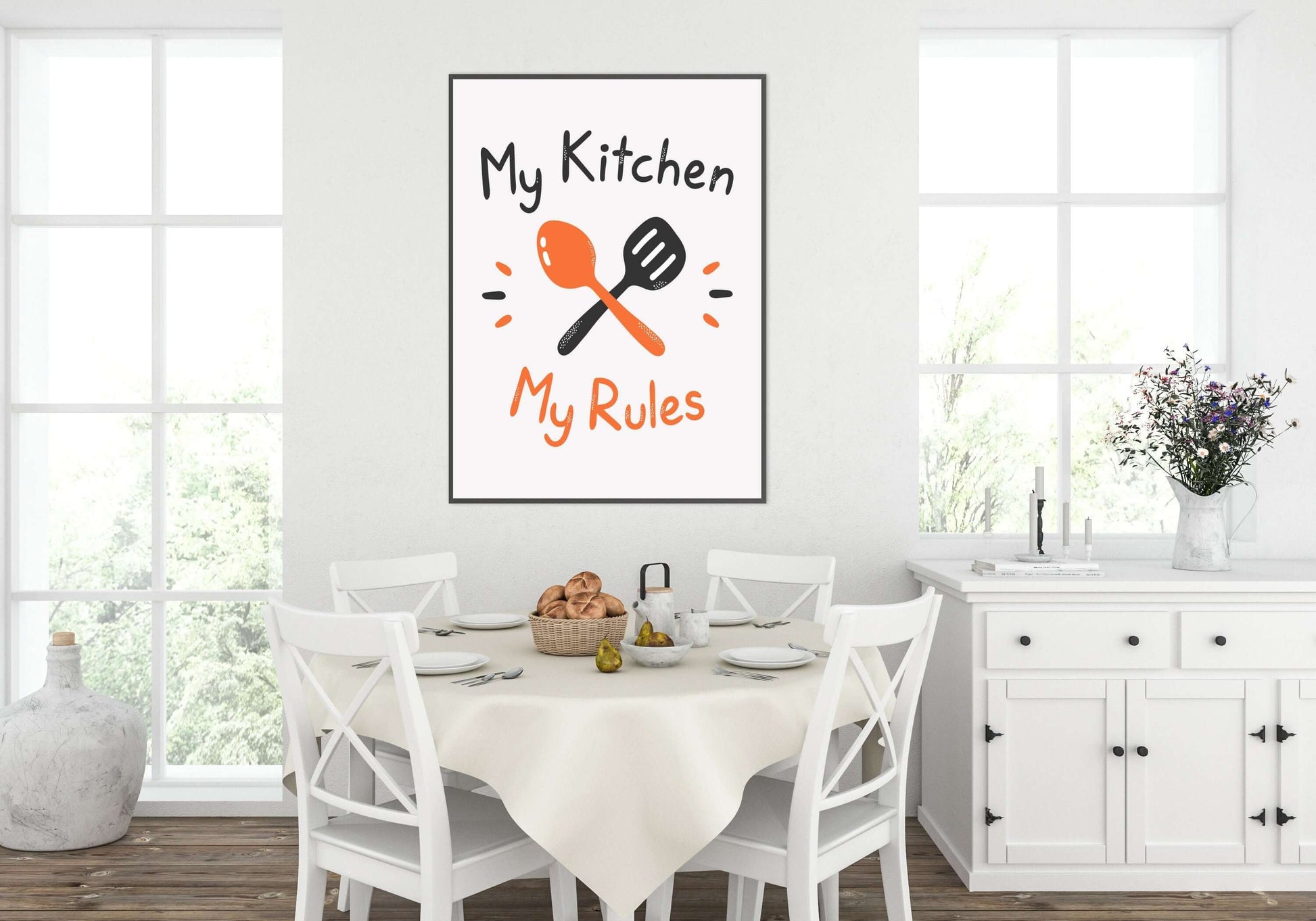 My Kitchen My Rules Print, Kitchen Print, Home Decor, Wall Art, Fun Print, Kitchen Art, Kitchen Quote, Kitchen Decor, New Home Prints