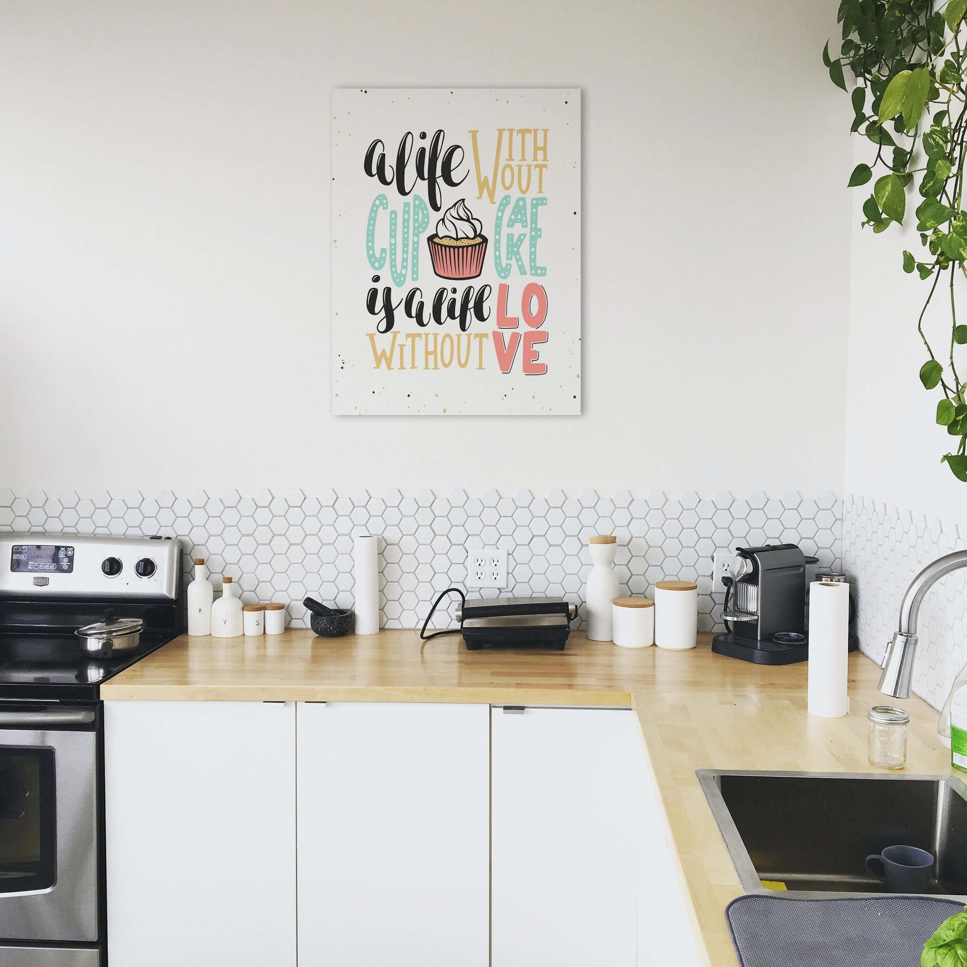 Cupcake Love Print, Home Decor, Kitchen Decor, Kitchen Print, Home Print, Cupcake Print, Wall Art, Cupcake Quote, Fun Wall Art, Print, Gift