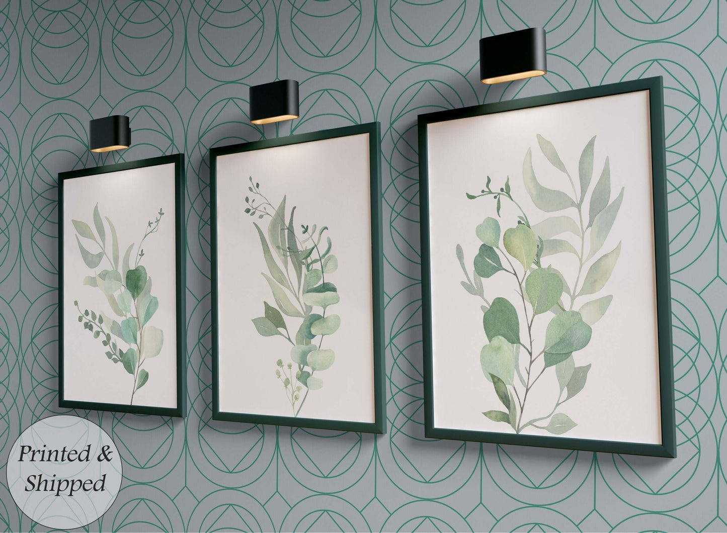 Eucalyptus Watercolour Prints, Botanical Prints, Botanical Art, Set Of 3, Leaf Prints, Home Decor, Bathroom Decor, House Plant Prints