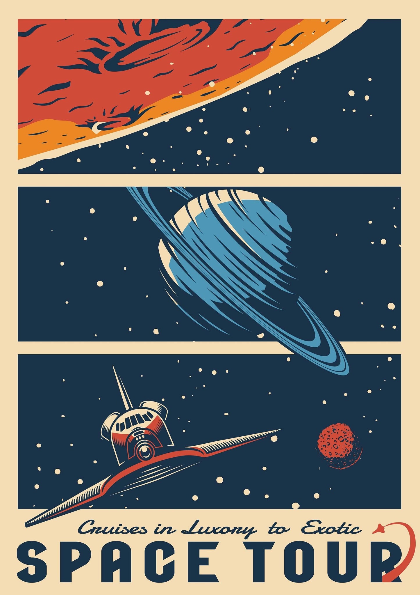 Retro Space Poster, Space Travel Poster, Space Wall Art, Retro Space Prints, Space Travel Print, Space Illustration, Alien Poster
