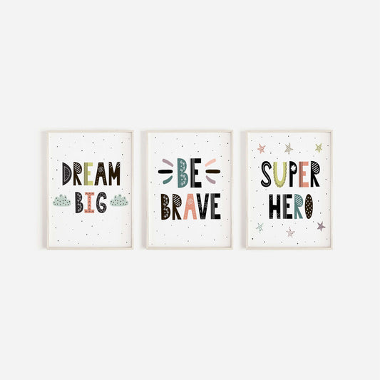 Scandi Nursery Prints Set Of 3, Nursery Prints, Playroom Wall Art, Nursery Decor, Scandi, Kids Prints, Kids Wall Decor, Nursery Wall Art