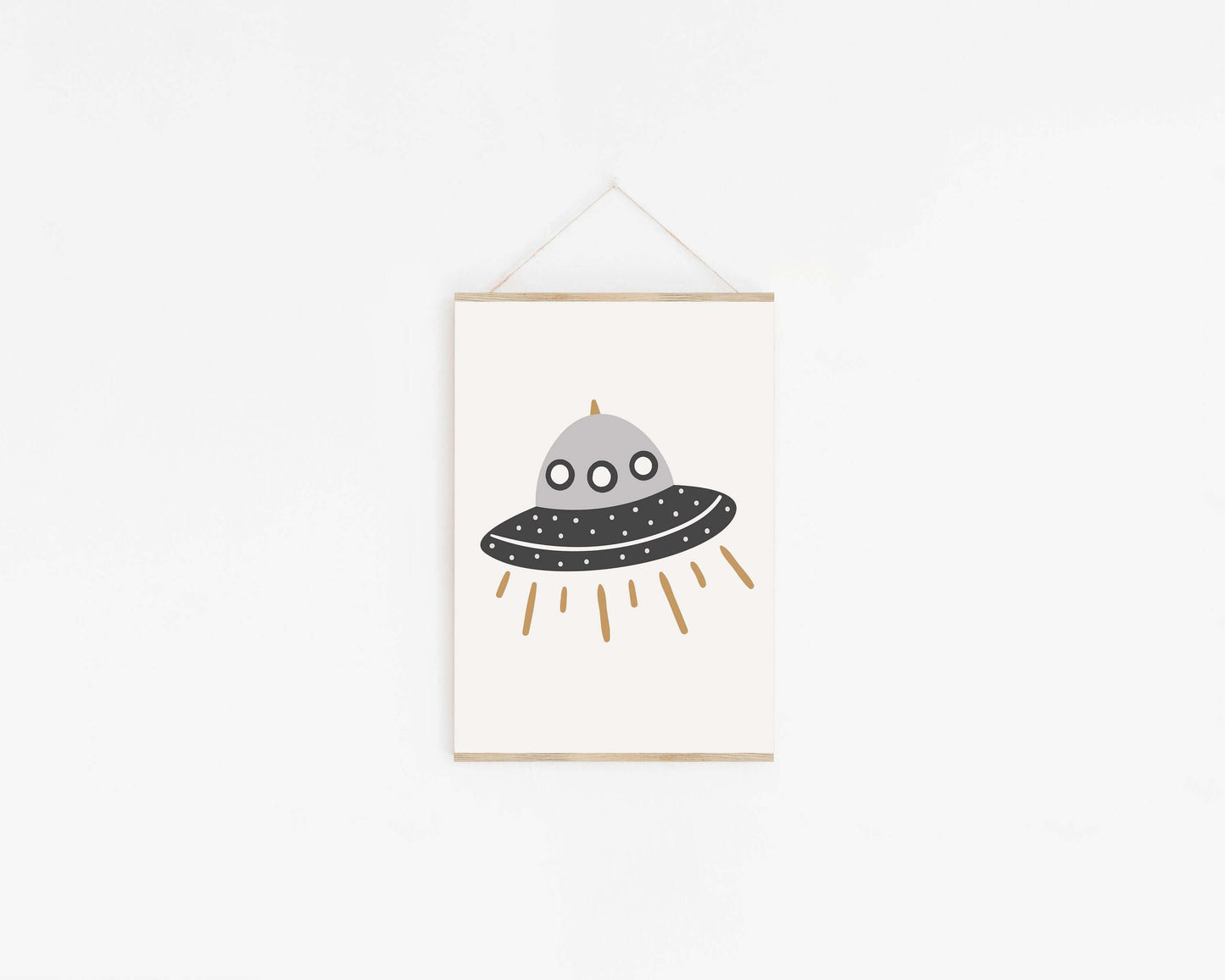 Space UFO Print, Boys Bedroom Print, Kids Space Prints, Space Prints, Home Decor, Kids Wall Decor, Nursery Prints, Space Themed Nursery