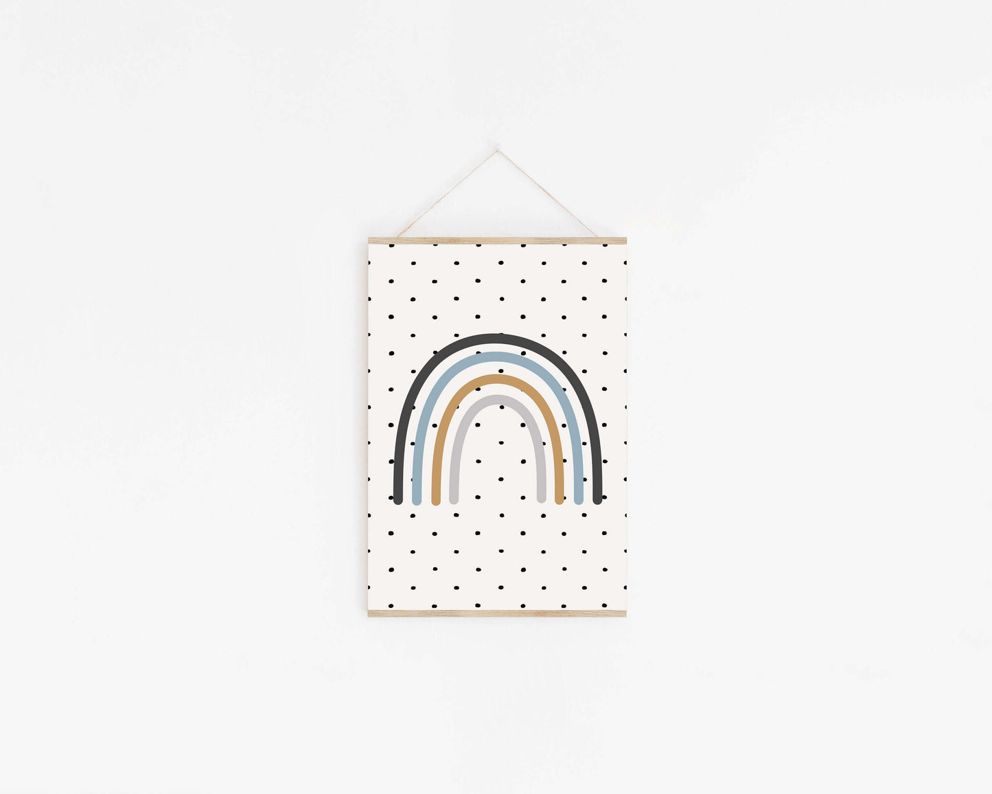 Boys Spotty Rainbow Print, Boys Bedroom Print, Blue Rainbow, Kids Wall Decor, Nursery Prints, Nursery Decor, Rainbow Nursery Print