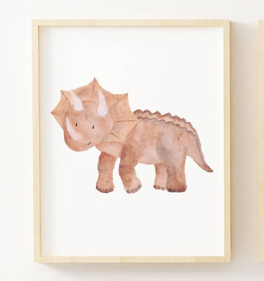 Nursery Wall Art, Nursery Decor, Watercolour Prints, Dinosaur Wall Art, Dinosaur Bedroom Prints, Children's Wall Art, Nursery Prints