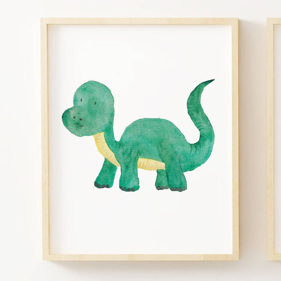 Nursery Wall Art, Nursery Decor, Watercolour Prints, Dinosaur Wall Art, Dinosaur Bedroom Prints, Children's Wall Art, Nursery Prints