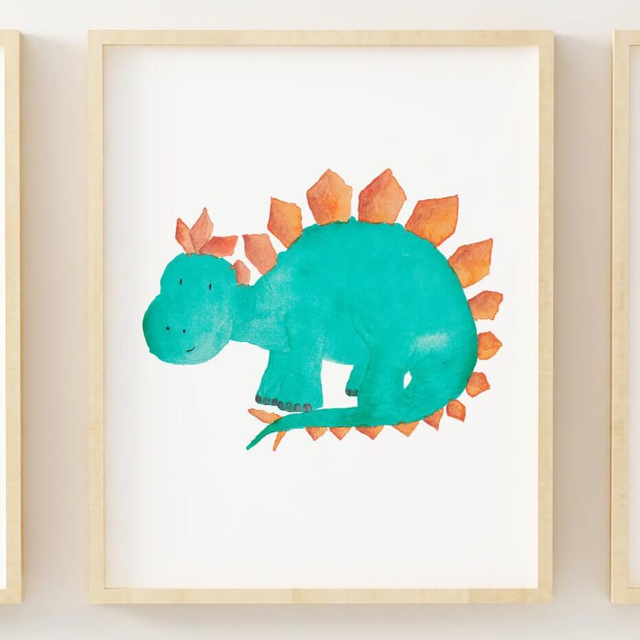 Nursery Wall Art, Nursery Decor, Watercolour Prints, Dinosaur Wall Art, Dinosaur Bedroom Prints, Children's Wall Art, Nursery Prints
