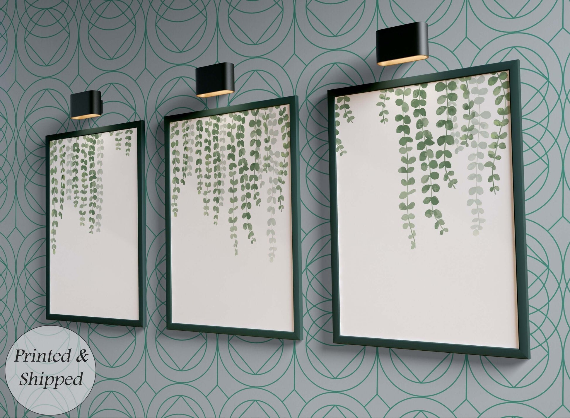 Eucalyptus Watercolour Prints, Set Of 3 Botanical Prints, Botanical Art, Leaf Prints, Home Decor, Bathroom Decor, House Plant Prints