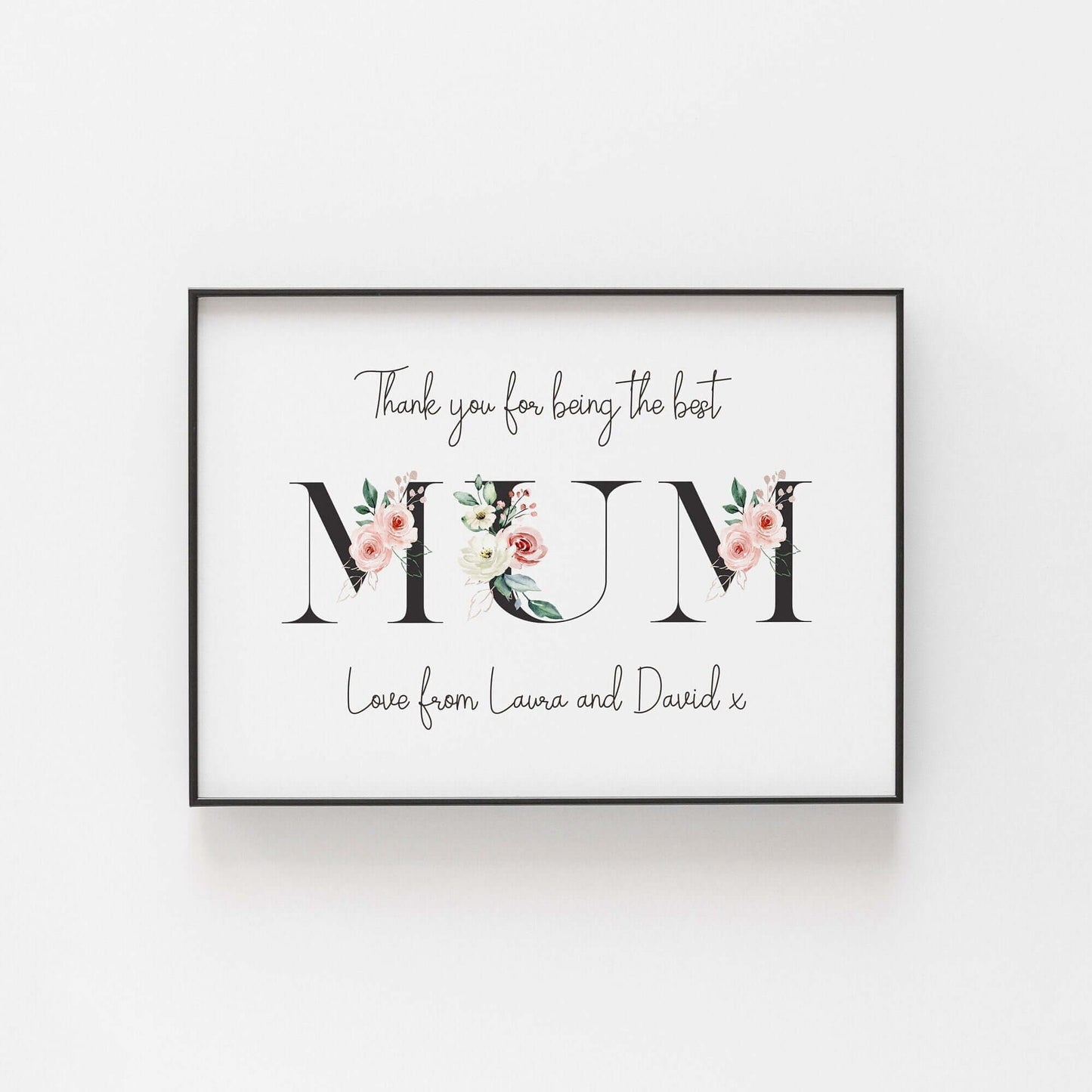 Mummy Floral Personalised Print, Mothers Day Gift, Mummy Gift, Mum Gift, Mummy Print, Gift For Mum, New Mummy Gift, Keepsake Gift