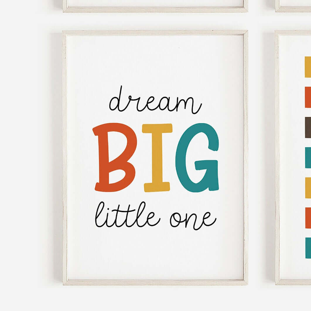 Nursery Wall Art, Colourful Playroom Prints, Nursery Print, Learning Prints, ABC Print, Number Print, Play All Day, Playroom Decor