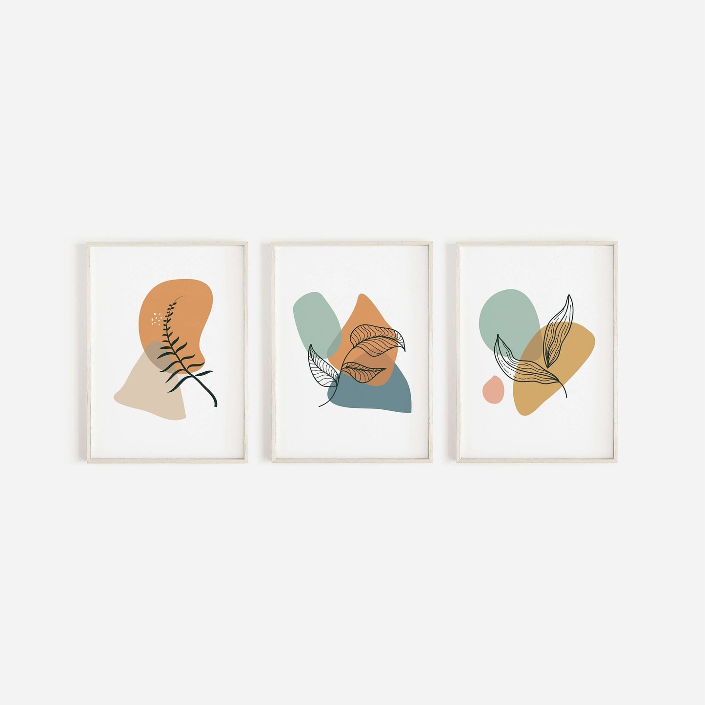 Botanical Prints, Scandi Prints, Set of 3 Prints, Home Decor, Scandinavian Wall Art, Boho Prints, Abstract Prints, Modern Art, Home Prints