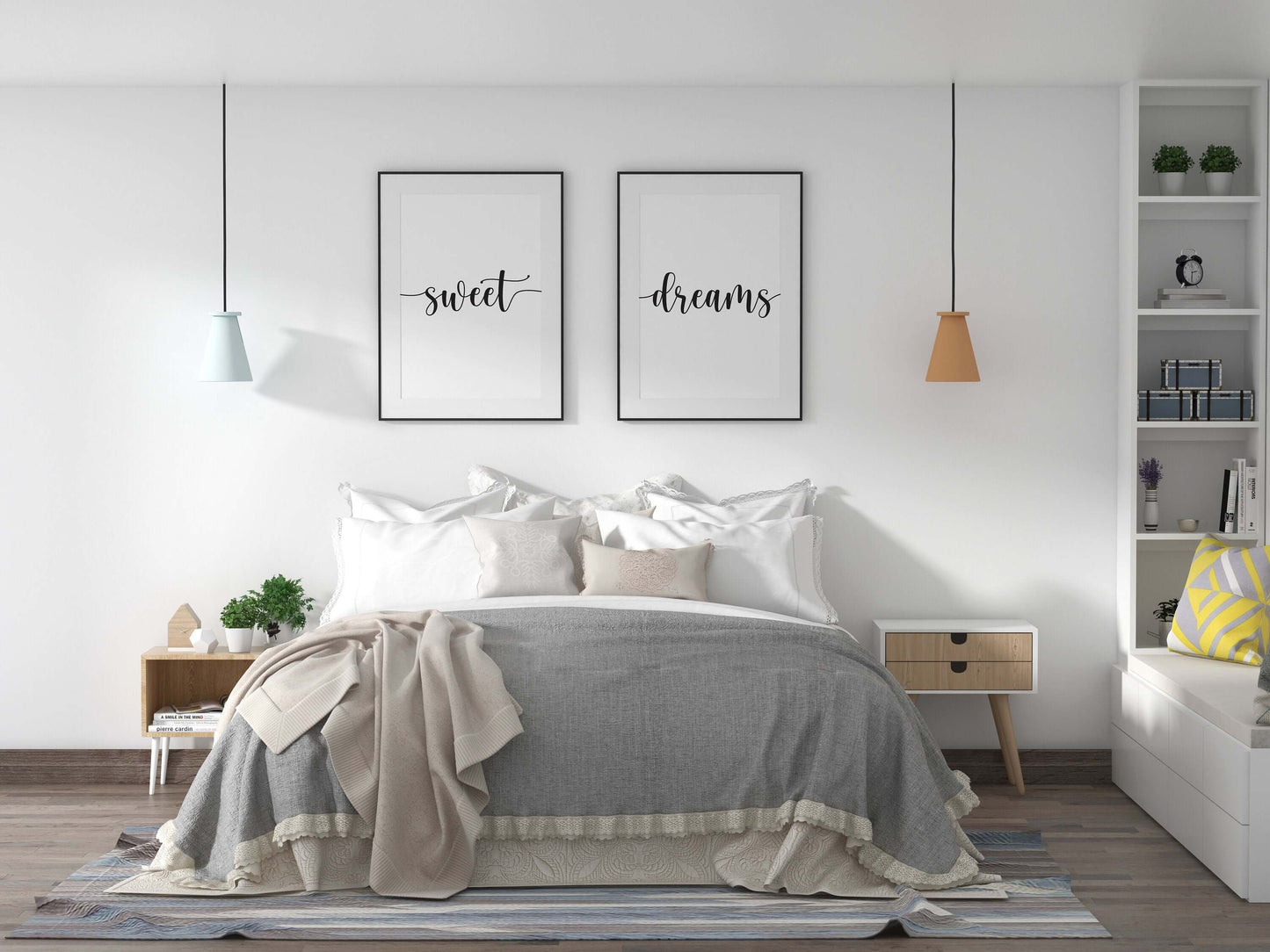 Bedroom Prints, Set Of 2, Wall Art, Home Decor, Bedroom Decor, Sweet Dreams, Bedroom Art, Bedroom Prints, Home Prints, Wall Prints