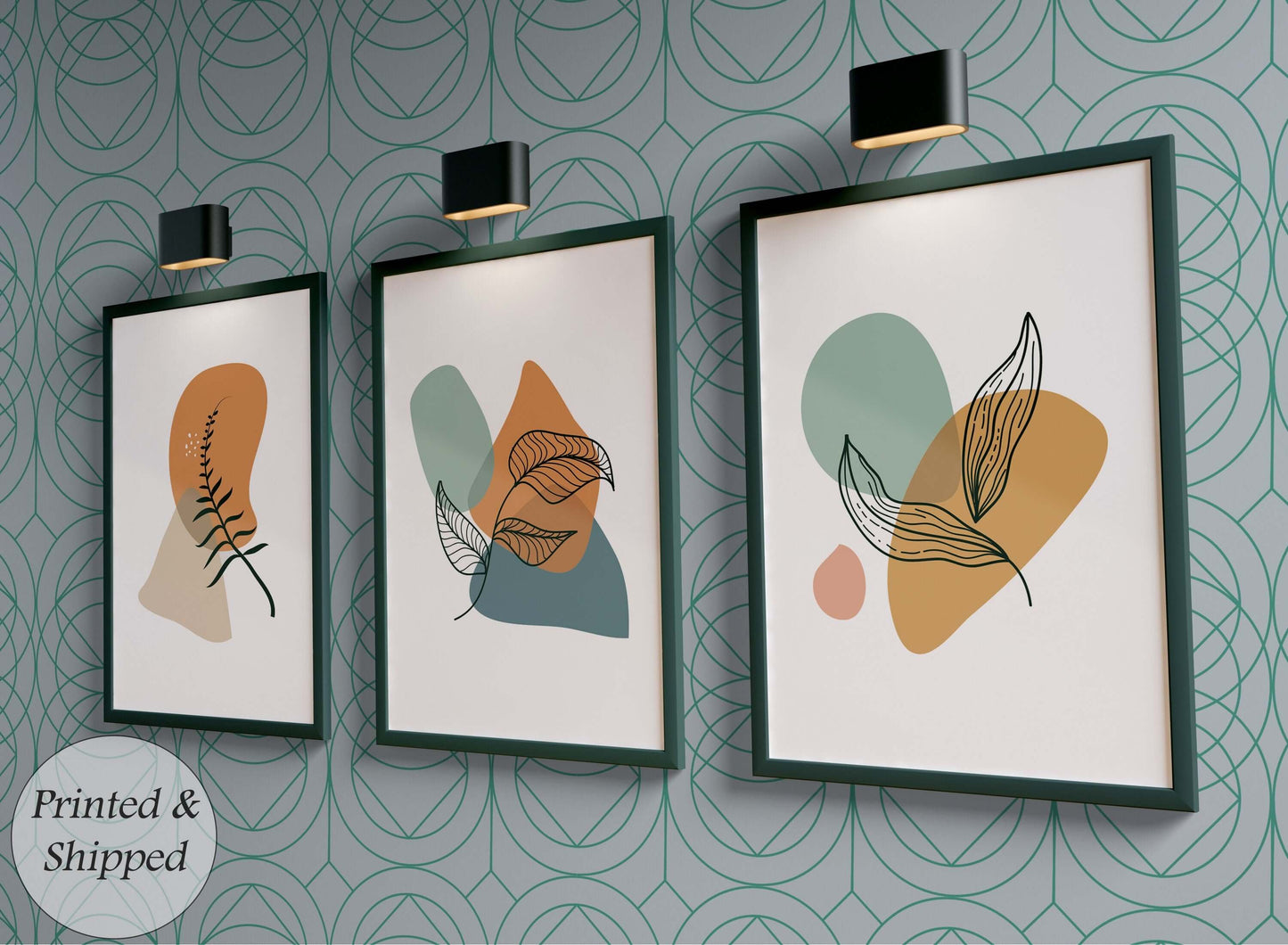 Botanical Prints, Scandi Prints, Set of 3 Prints, Home Decor, Scandinavian Wall Art, Boho Prints, Abstract Prints, Modern Art, Home Prints