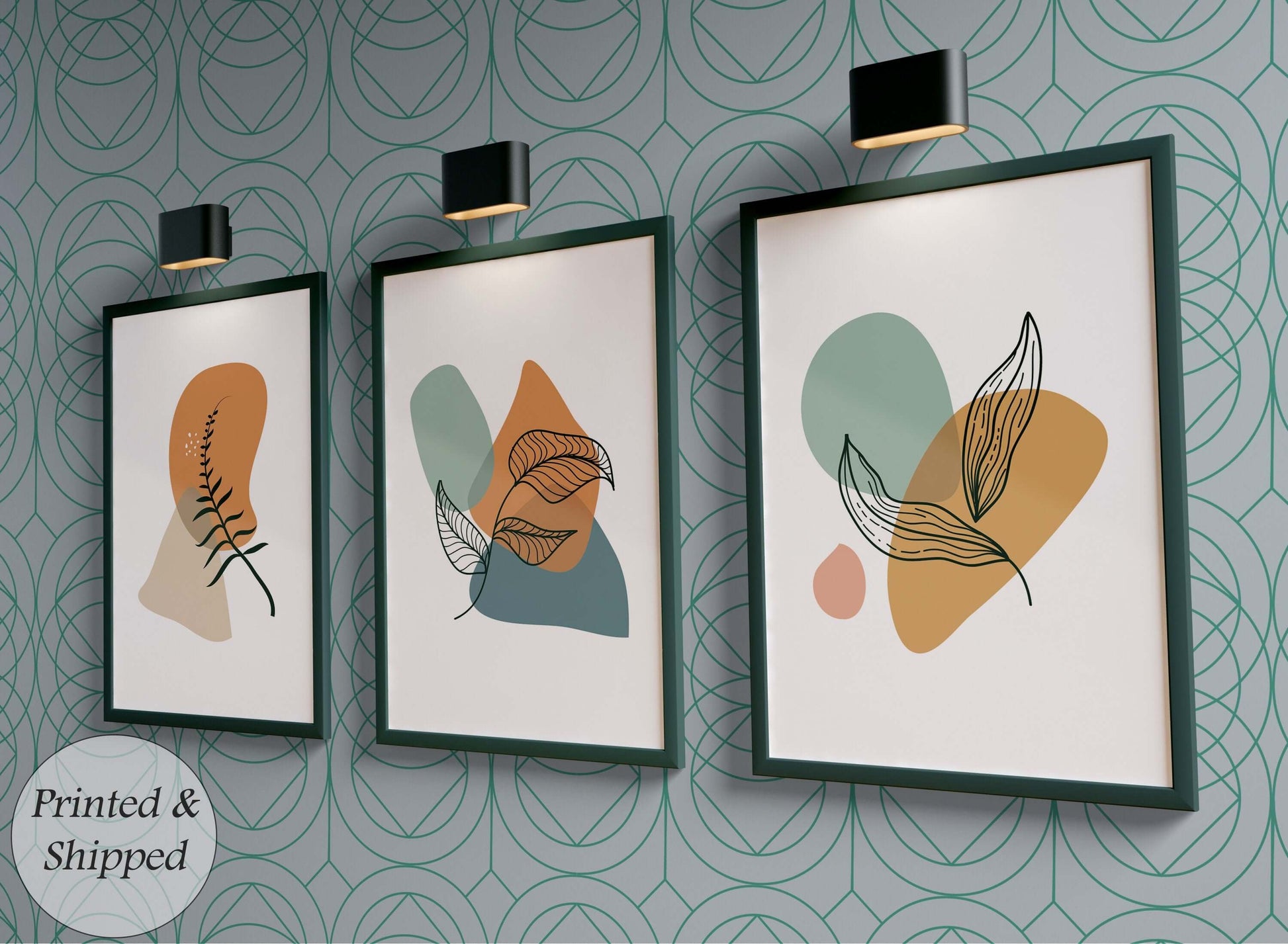 Botanical Prints, Scandi Prints, Set of 3 Prints, Home Decor, Scandinavian Wall Art, Boho Prints, Abstract Prints, Modern Art, Home Prints